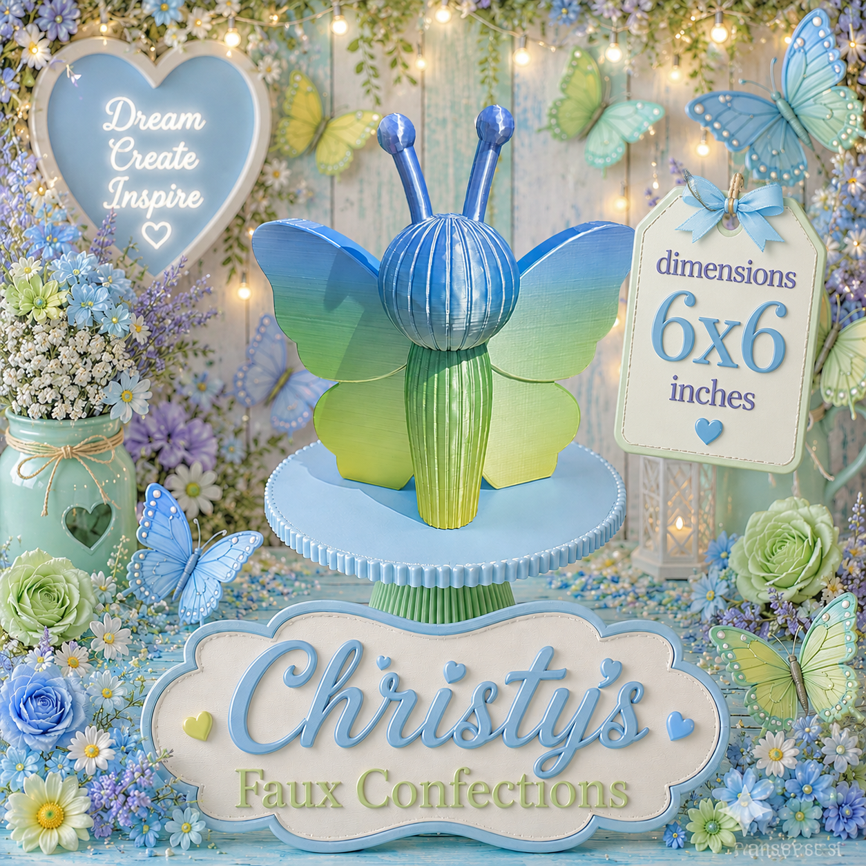 🦋 3D Printed Ombre Butterfly Shelfsitter🦋