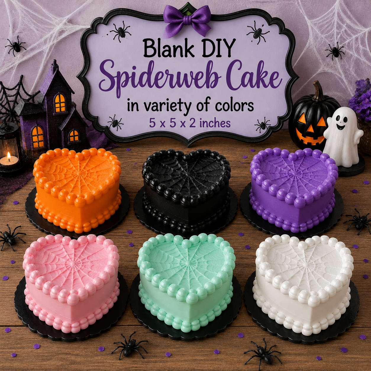 🕷️ 3D-Printed DIY Spiderweb Cake Blank