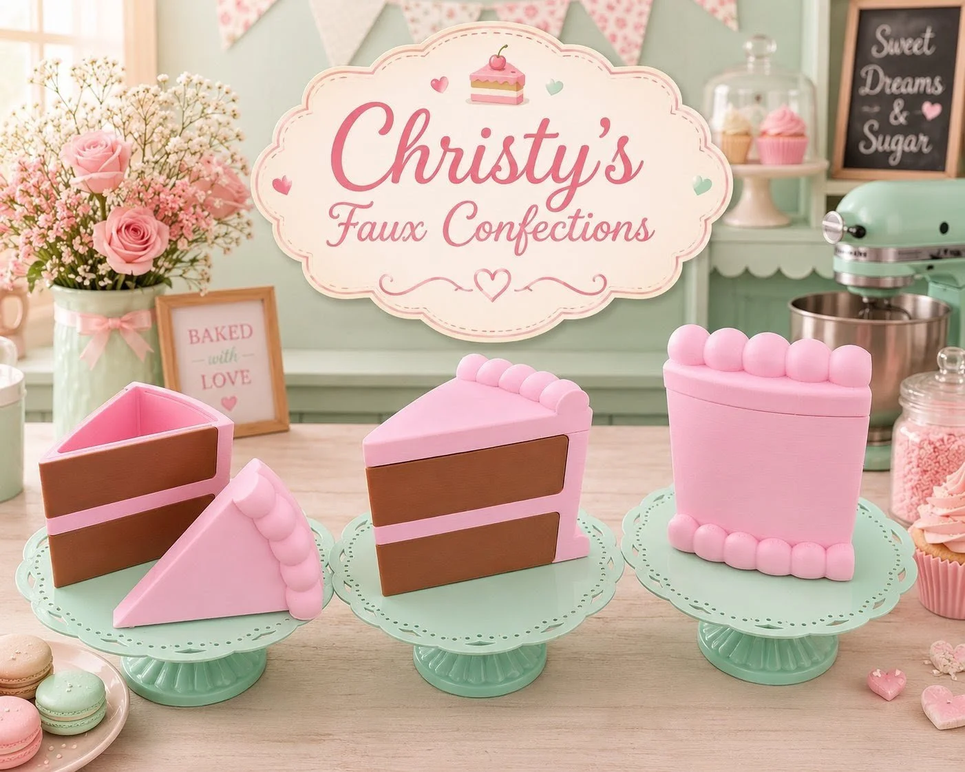 🩷🍰🤎Sweet Slice Container🤎🍰🩷