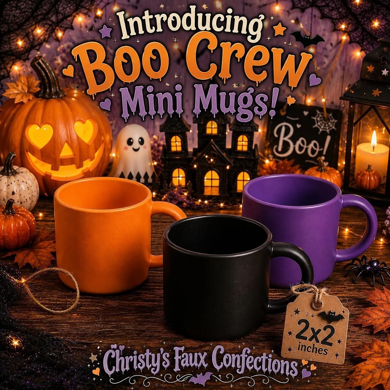 💜🧡🖤Boo Crew Mini Mug Trio💜🧡🖤