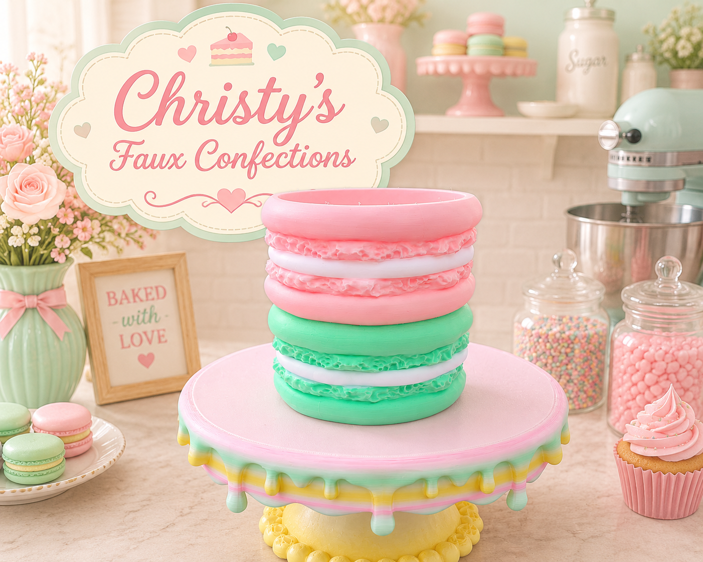 🩷💚Pastel Macaron Container 💚🩷