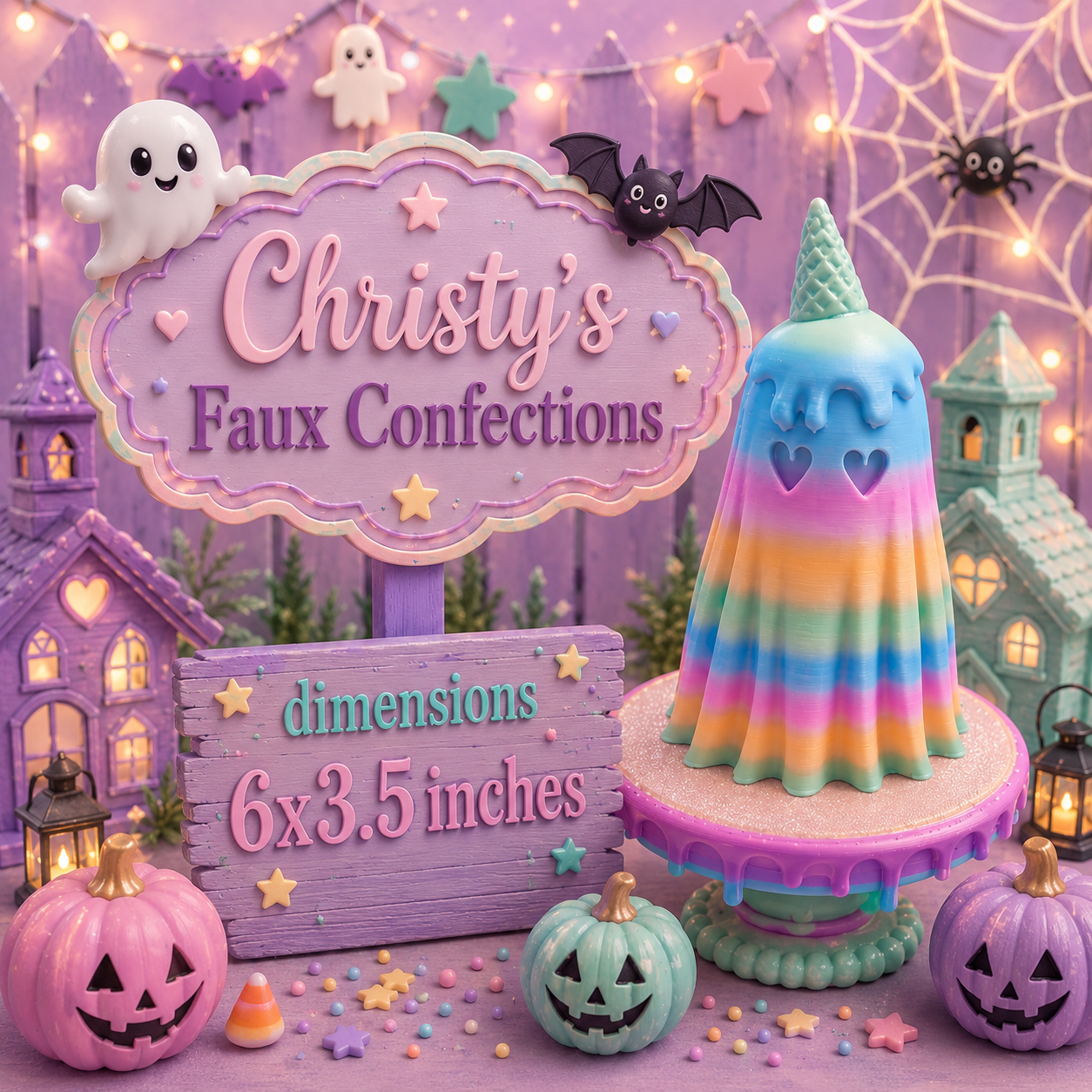 👻🌈3D Printed Rainbow Ghost🌈👻