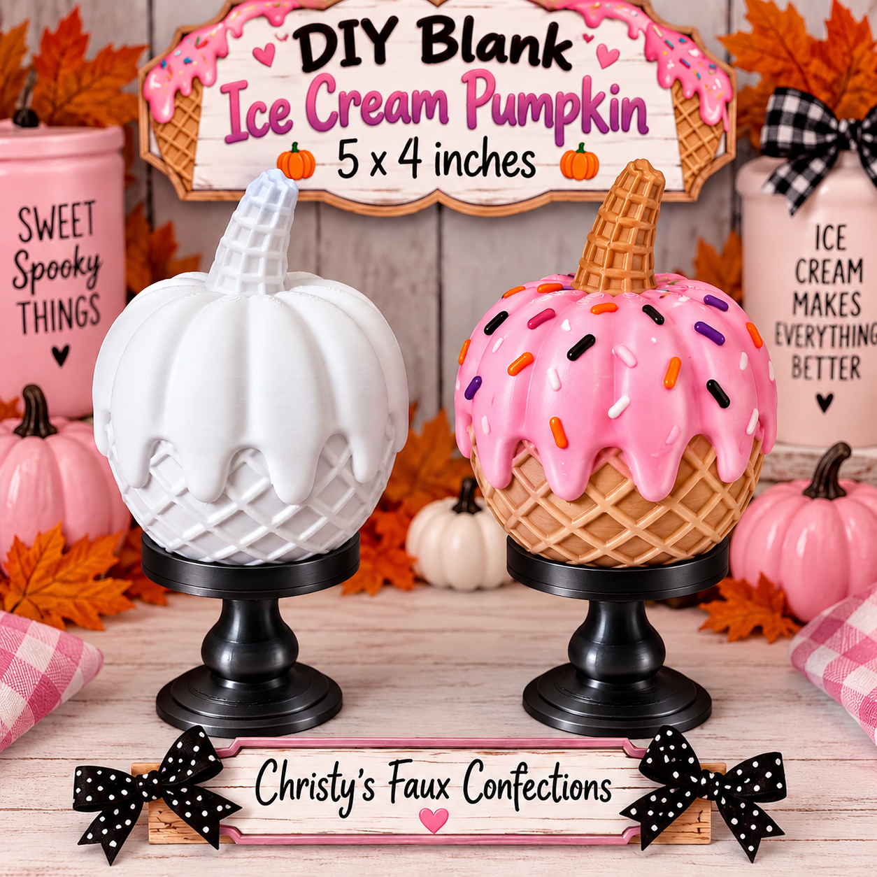 🎃🍦DIY BLANK Ice Cream Pumpkin🍦🎃