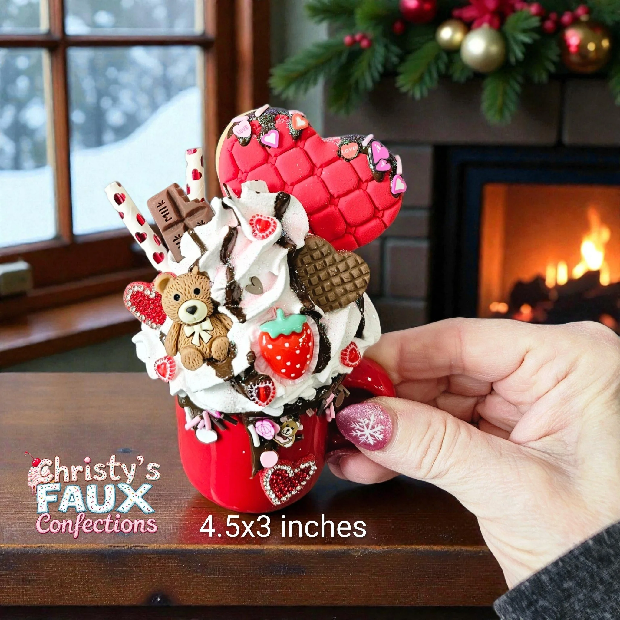 💓Quilted Heart Valentines Mini Mug💓