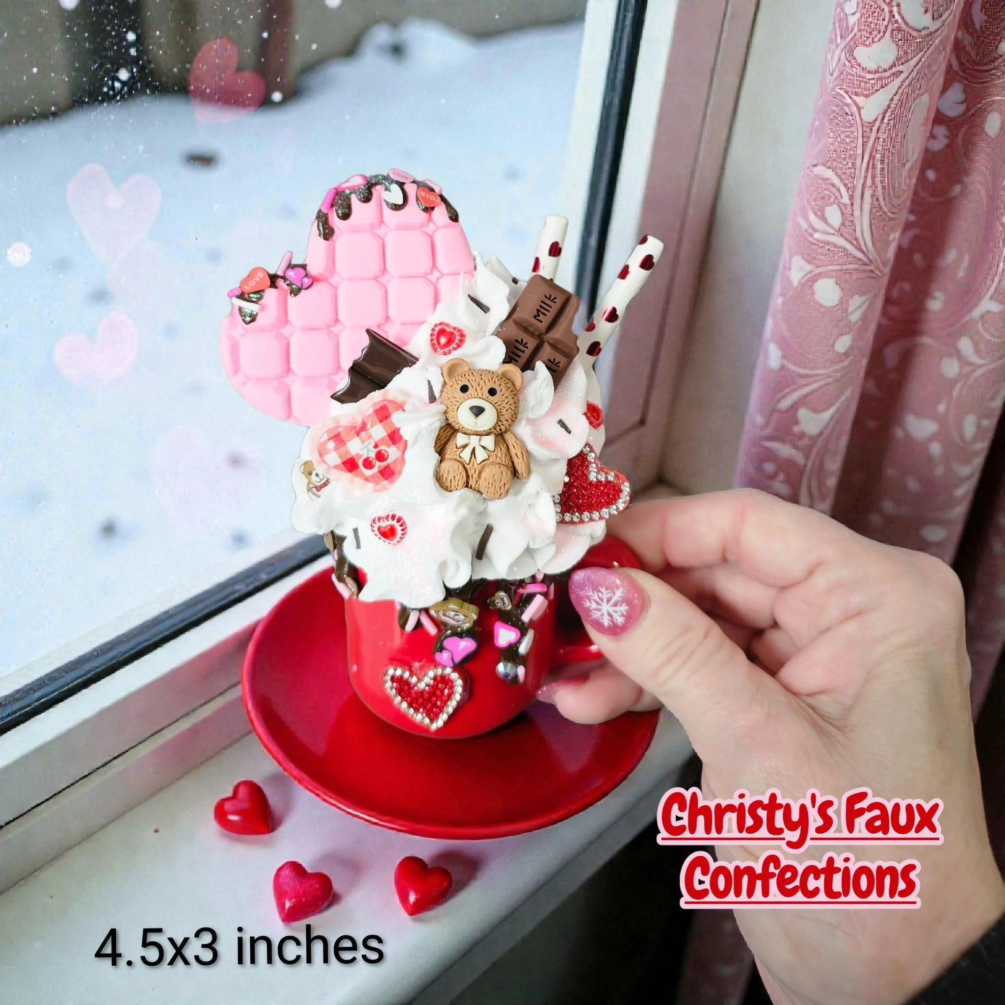 💓Quilted Heart Valentines Mini Mug💓