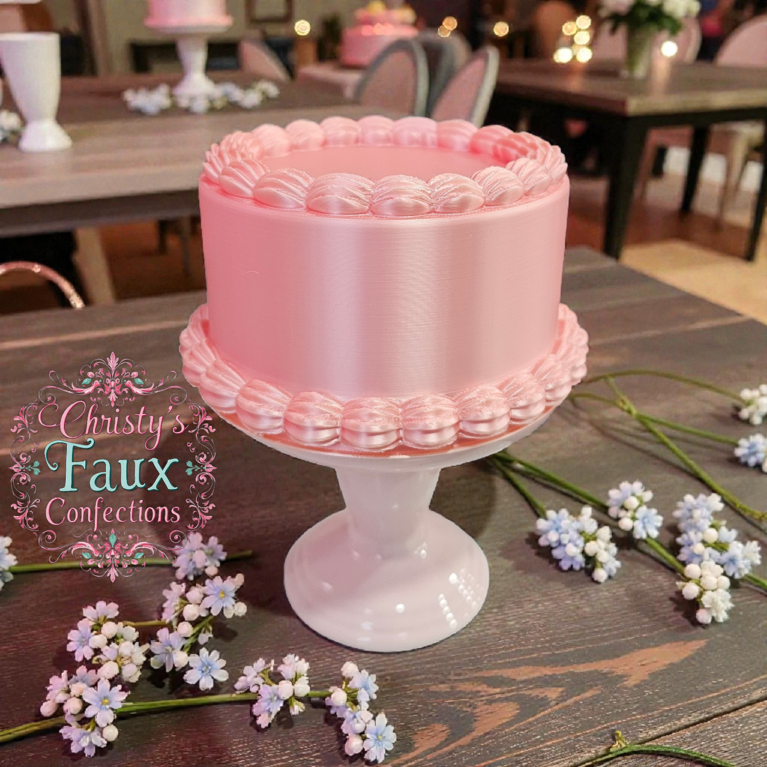 🩷🎂Pink Silk Mini Cake🎂🩷