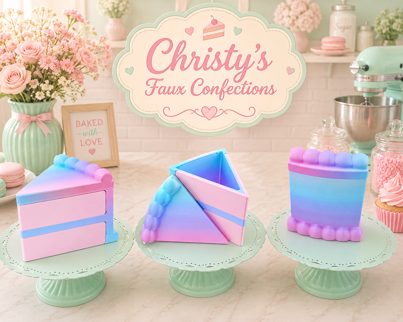 🩷🍰🩵Sweet Slice Container🩵🍰🩷