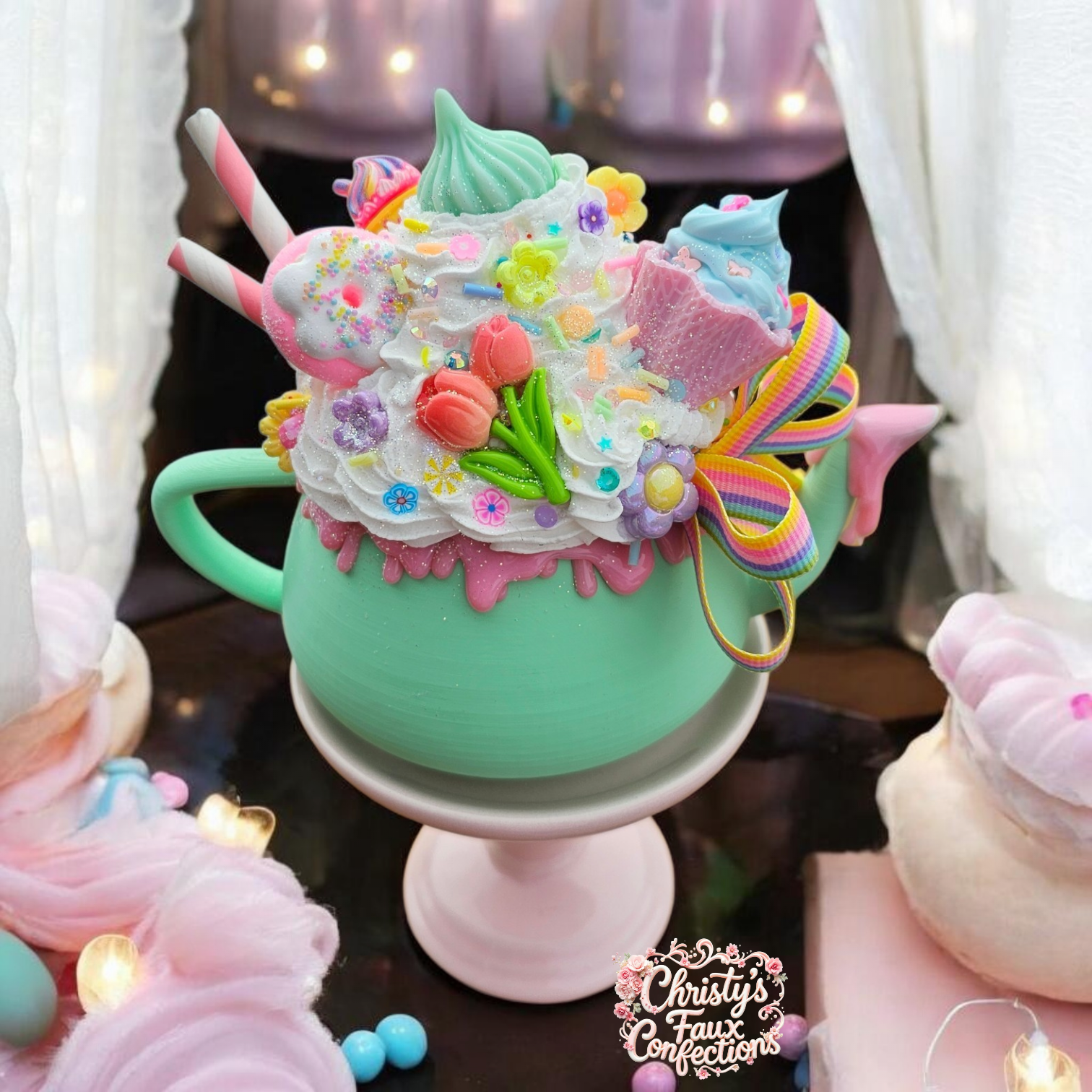 🩷🧁Candyland Spring Teapot 🧁🩷