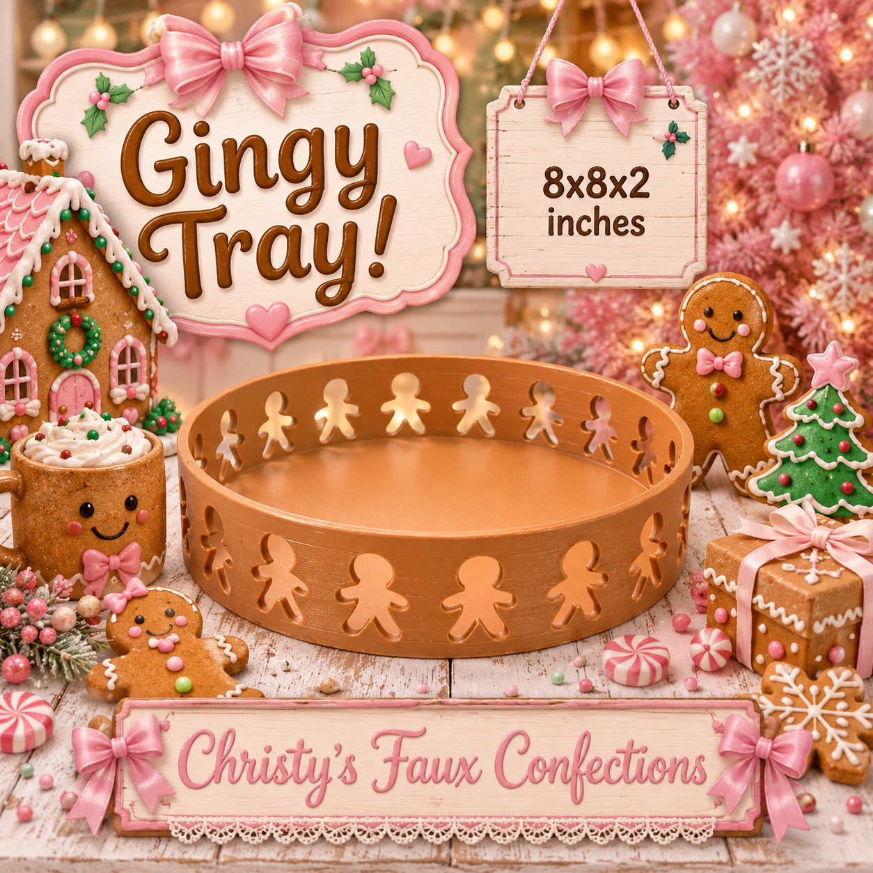 3D-Printed Gingerbread Tray 🎄🍪🎀