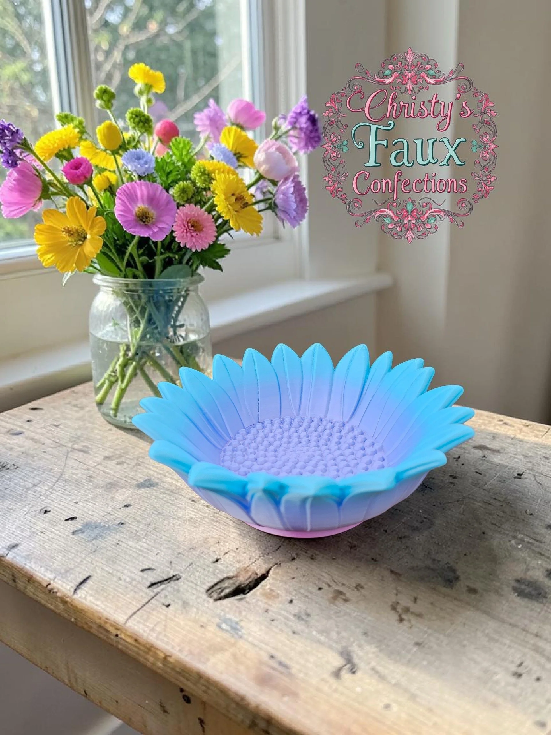 🌸Pastel Sunflower Trinket Dish🌸