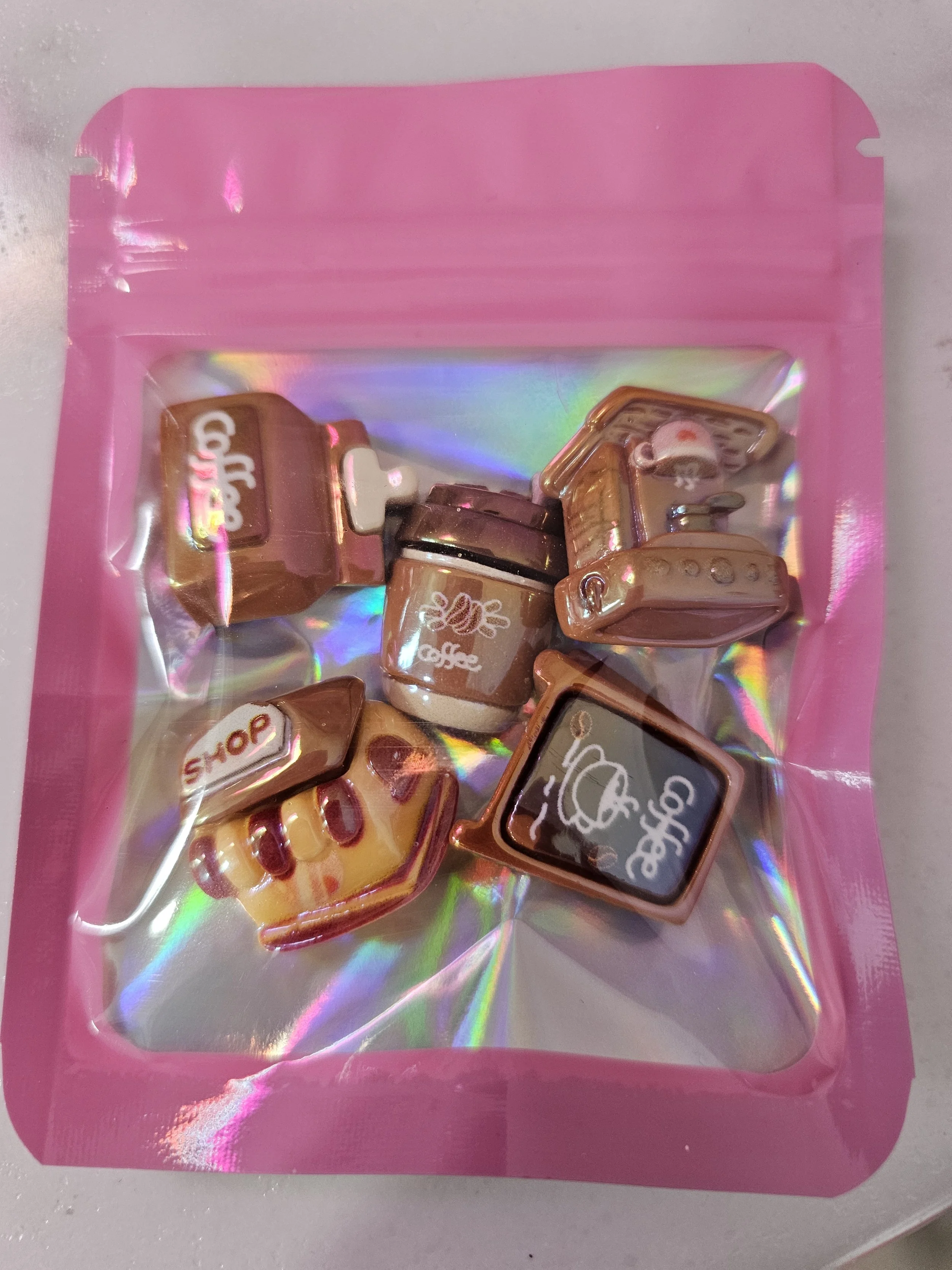 ☕️🤎Set of 5 Coffee Theme Cabochons 🤎☕️