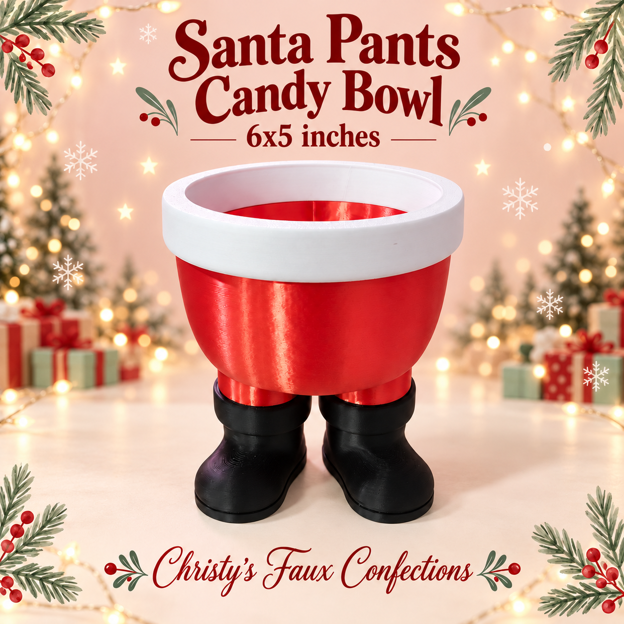 🎅🍬 Santa Pants Candy Bowl 🍬🎅