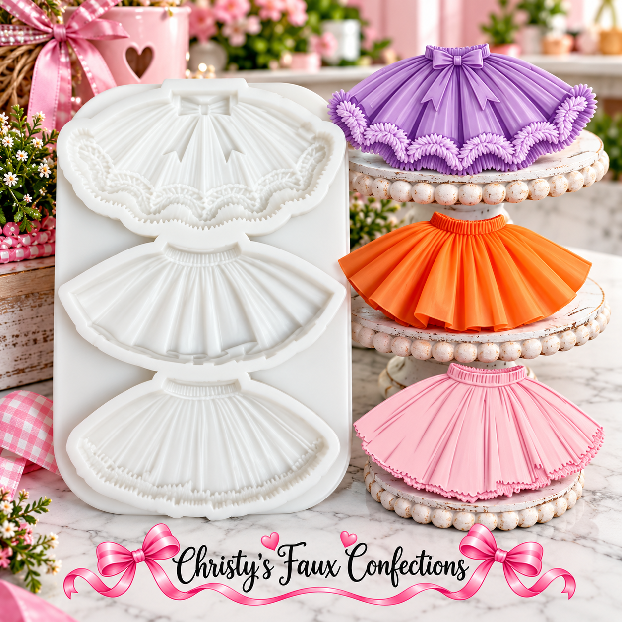 👗🎀Ruffled Skirt Mold🎀👗