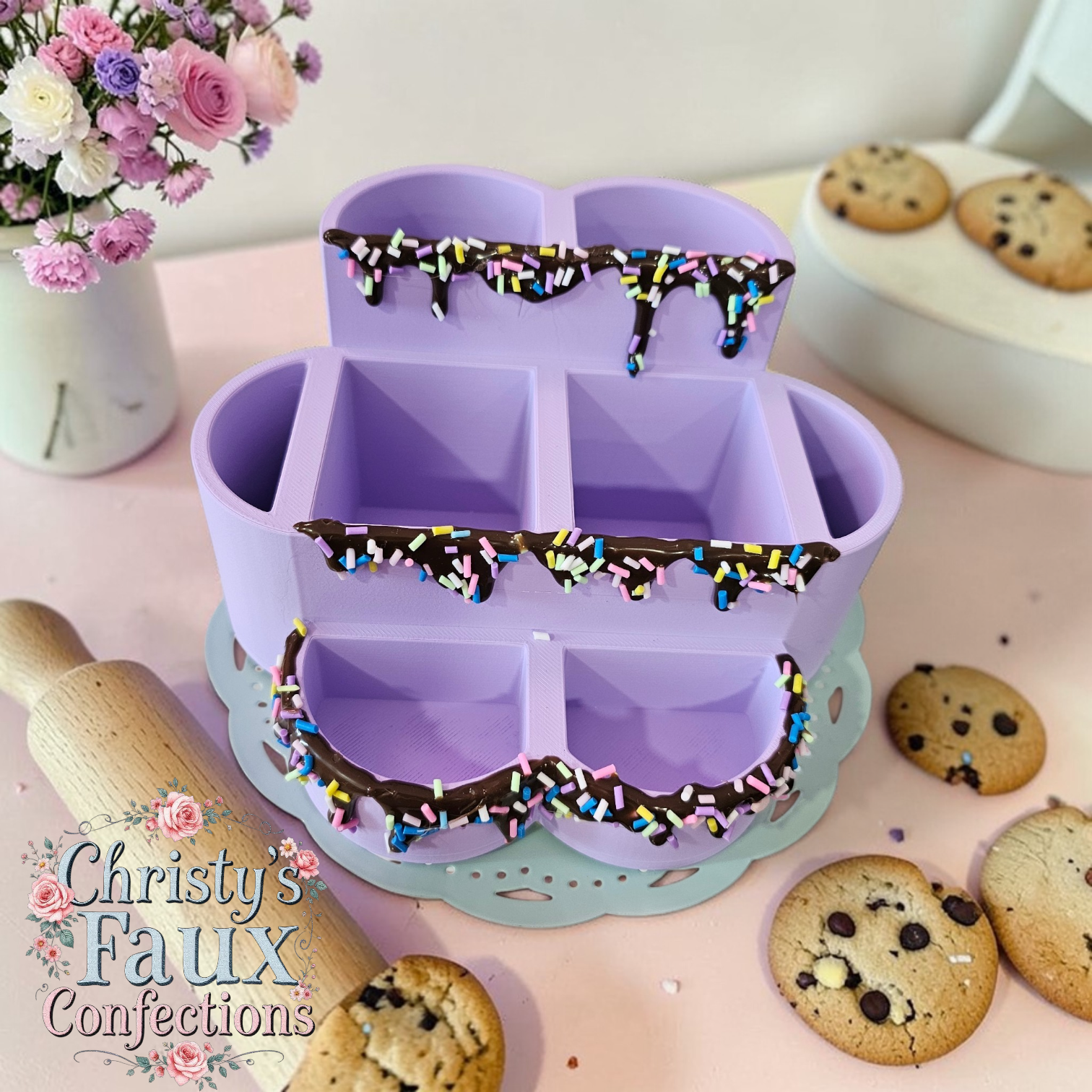 🍫💜Chocolate Dripping Desk/Tool Organizer💜🍫