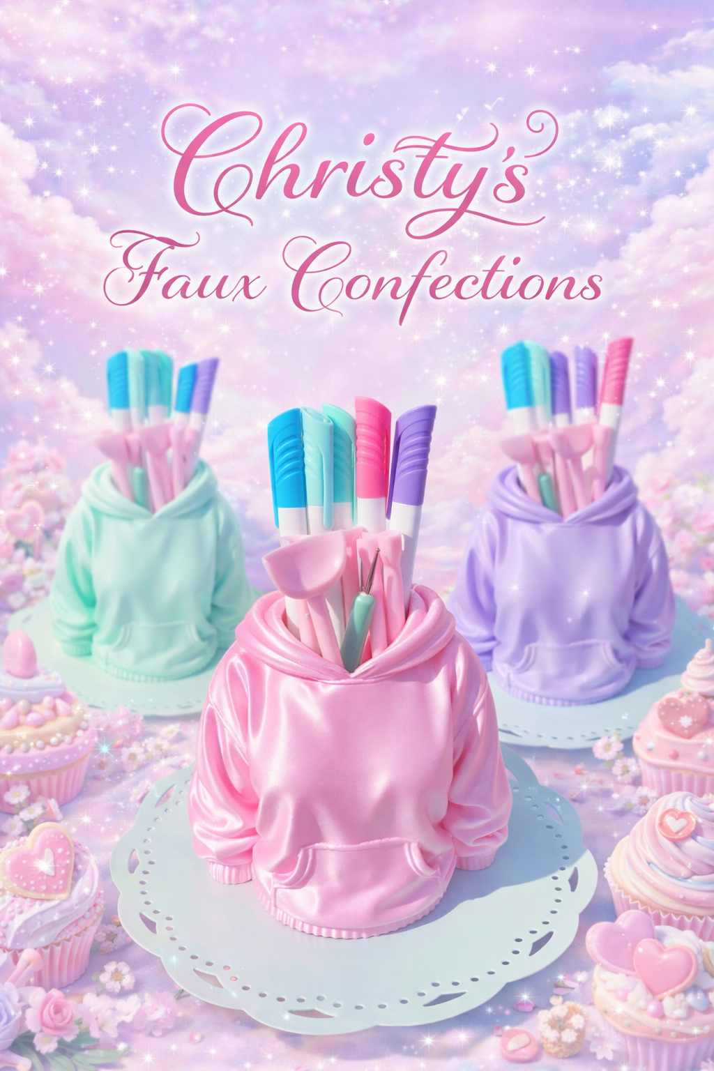 💚🩷Girly 3D Printed Pastel Hoodie Tool Holder🩷💚