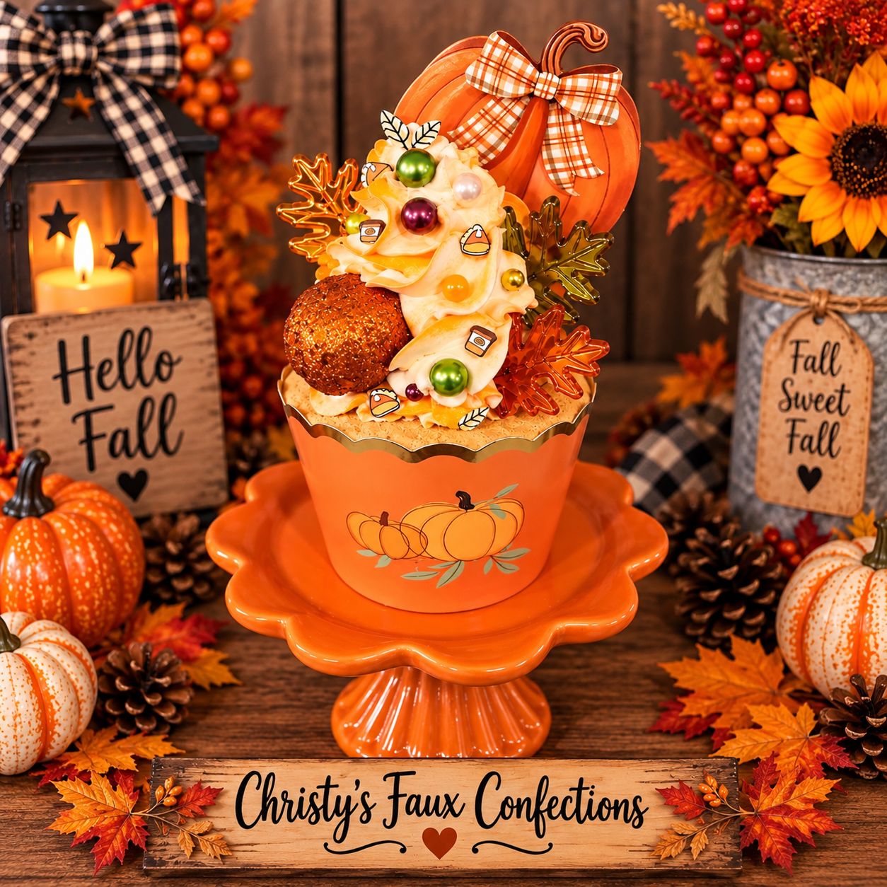 🍁🧁Faux Fall Cupcake🧁🍁