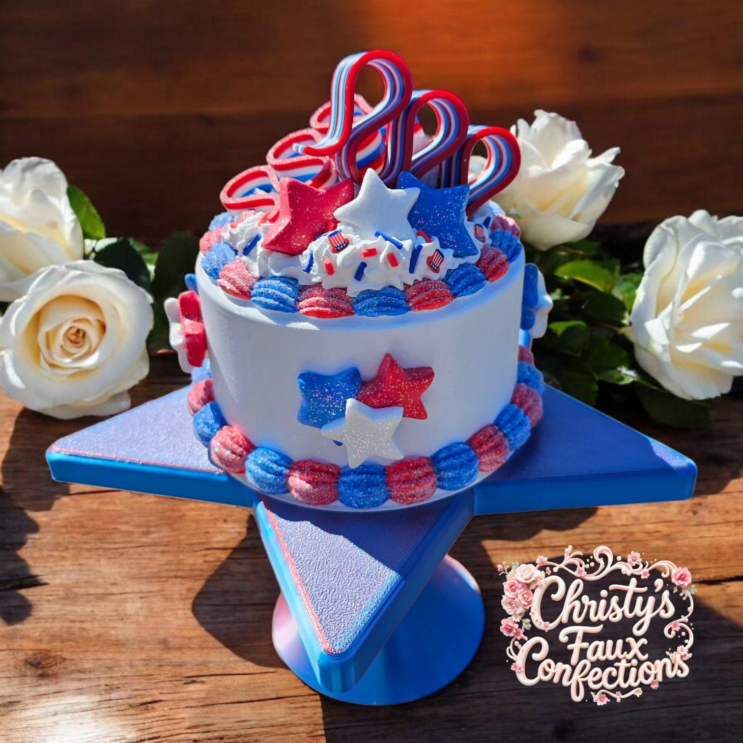 💙❤️🇺🇲Patriotic Mini Cake🇺🇲❤️💙