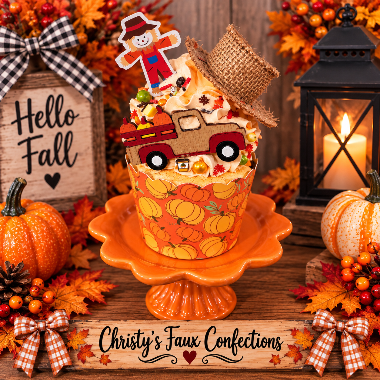 🍁🧁 Faux Fall Cupcake 🧁🍁