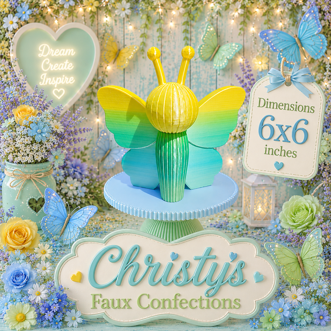 🦋 3D Printed Ombre Butterfly Shelfsitter🦋