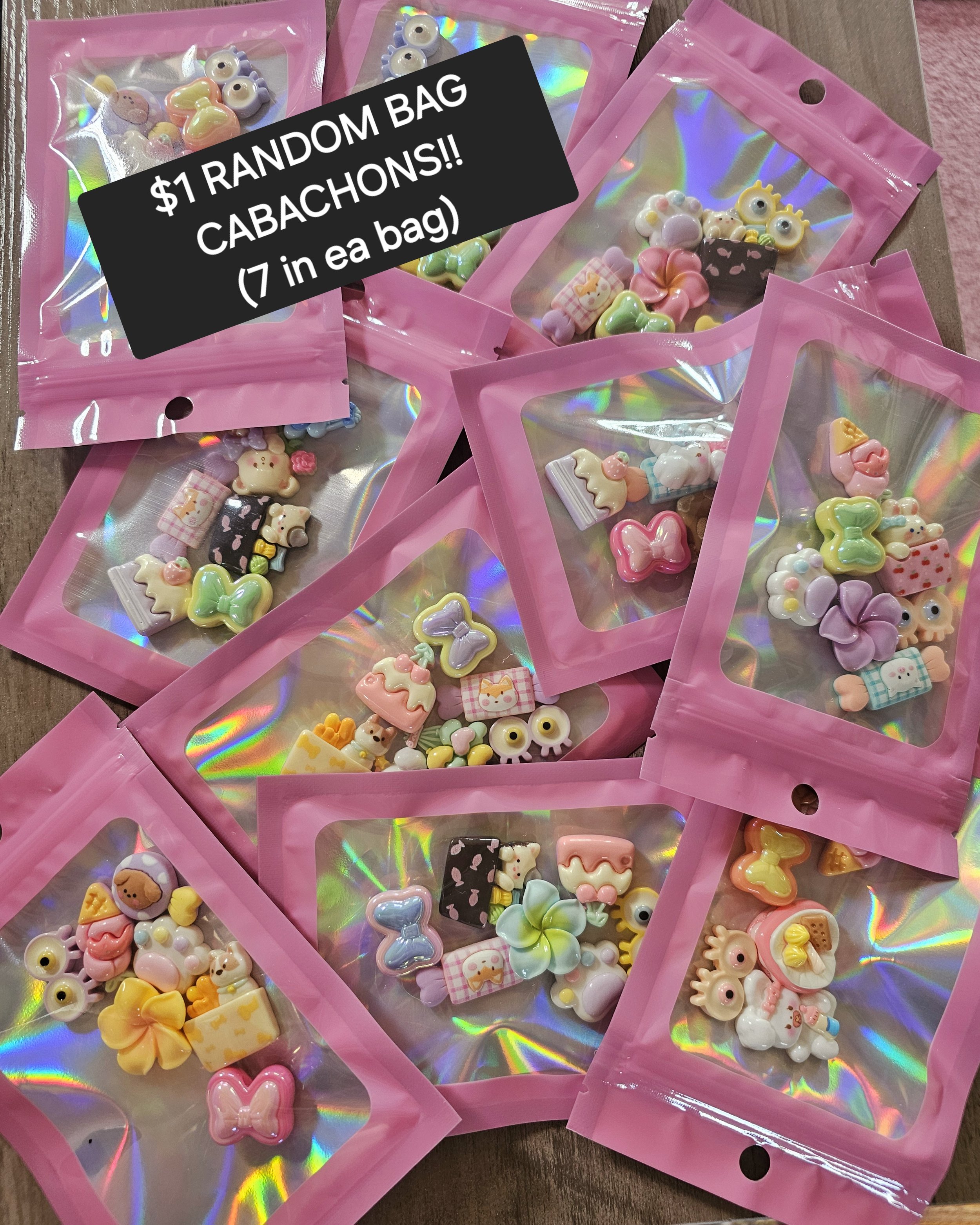 🍭SET OF 7 RANDOM CABACHONS BAG🍭
