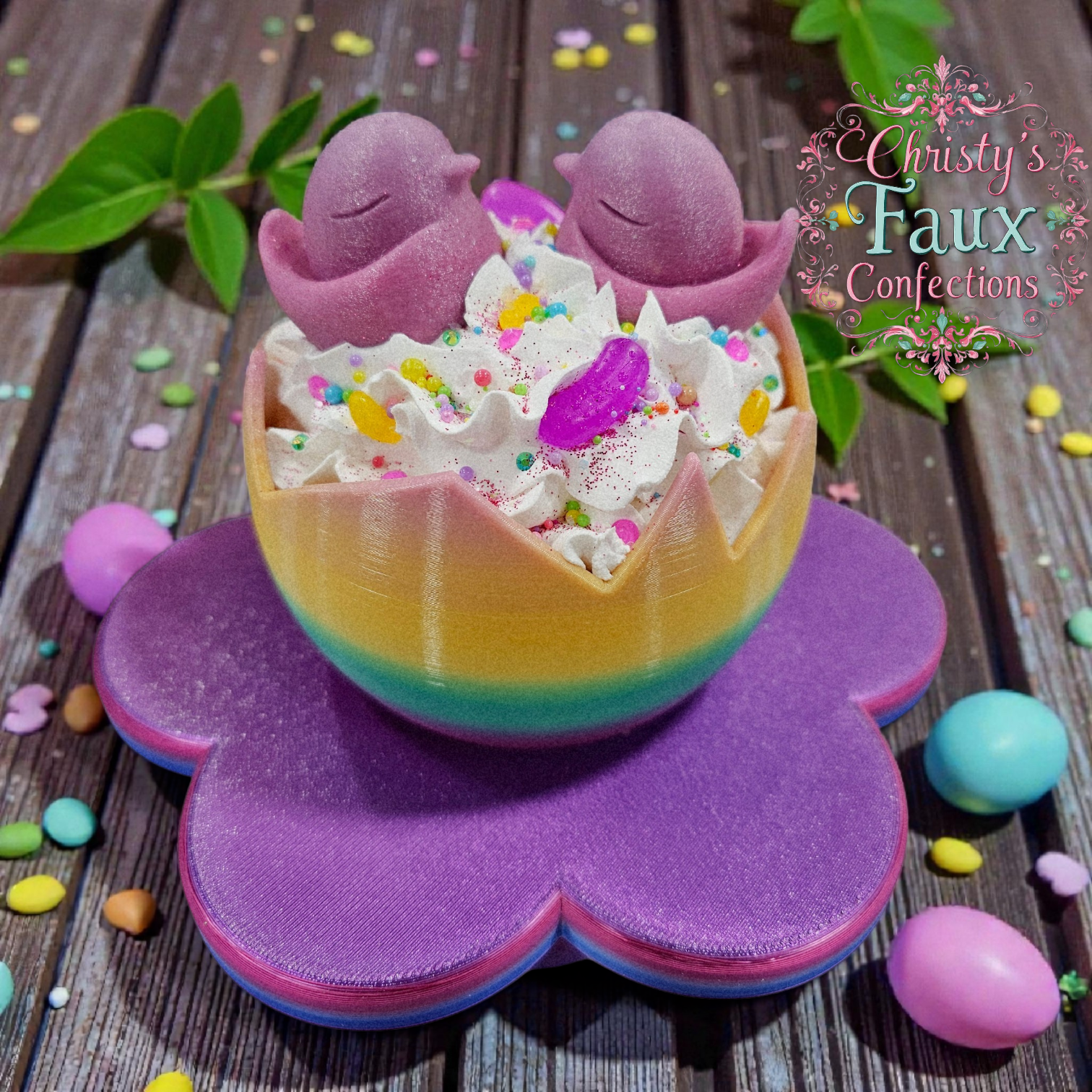 🐰🐣Cracked Egg with Chicks Piece🐣🐰