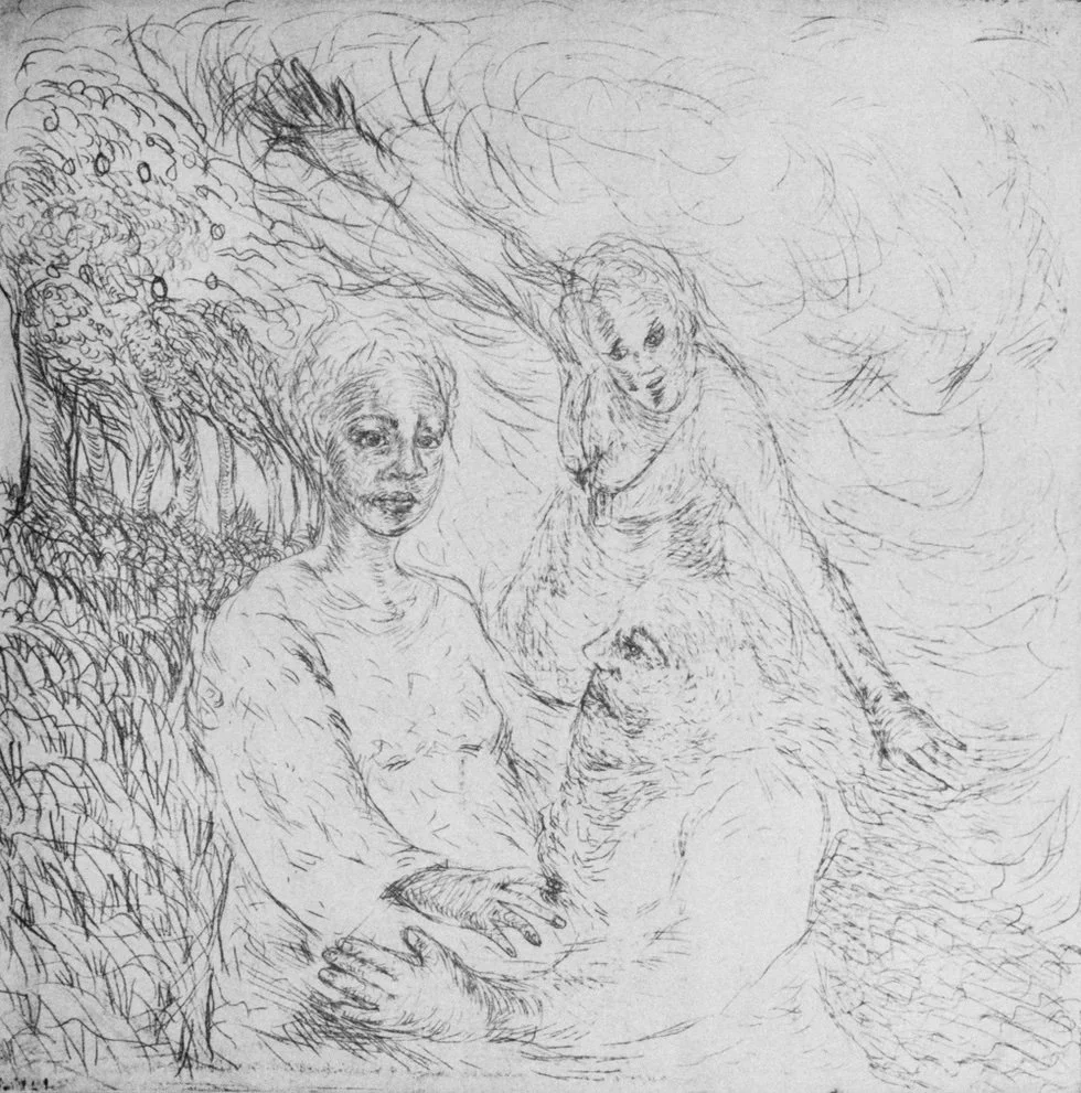 Early morning. Etching and soft ground. 10”x 10”. 1987