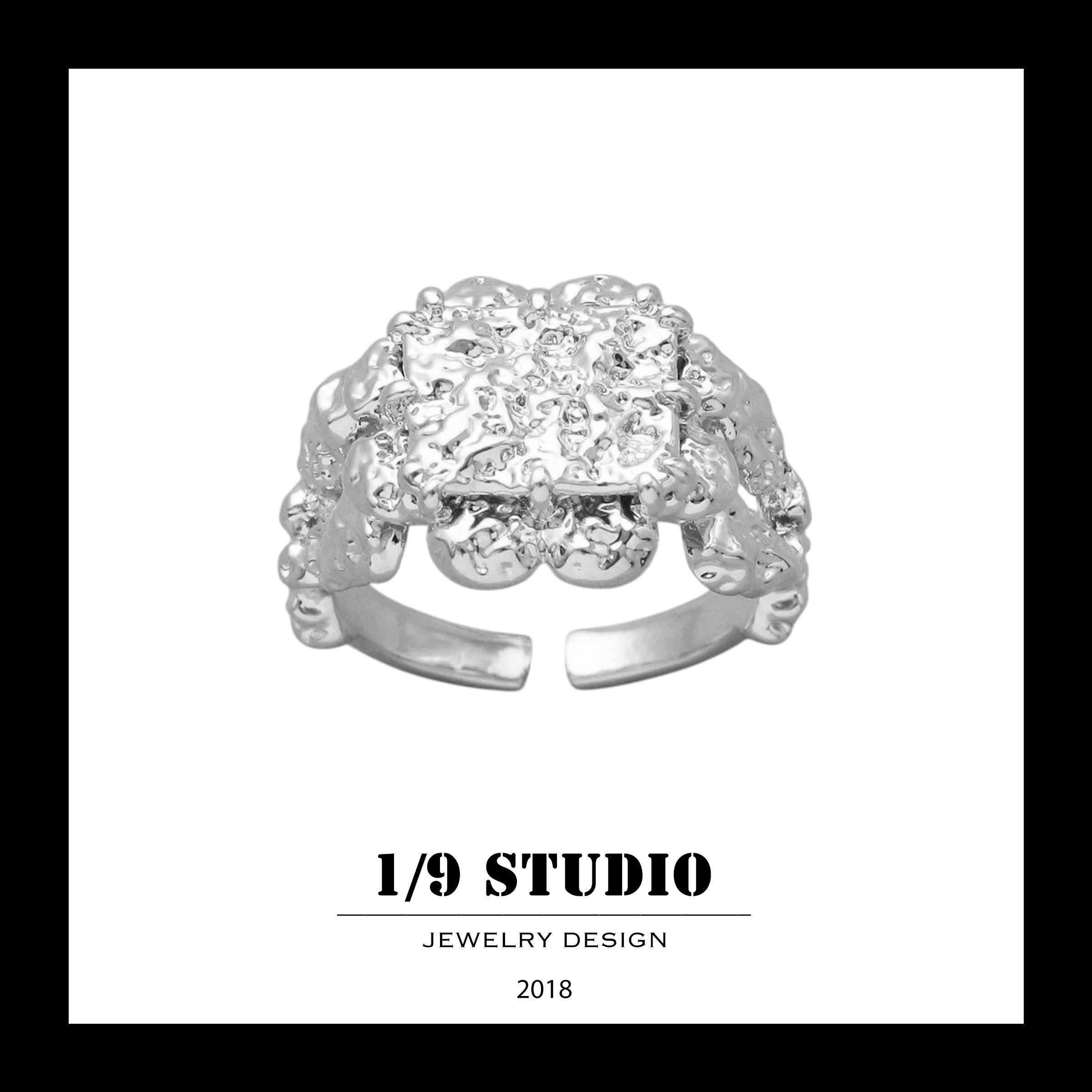 1/9 Studio 925 Sterling Silver Adjustable Ring