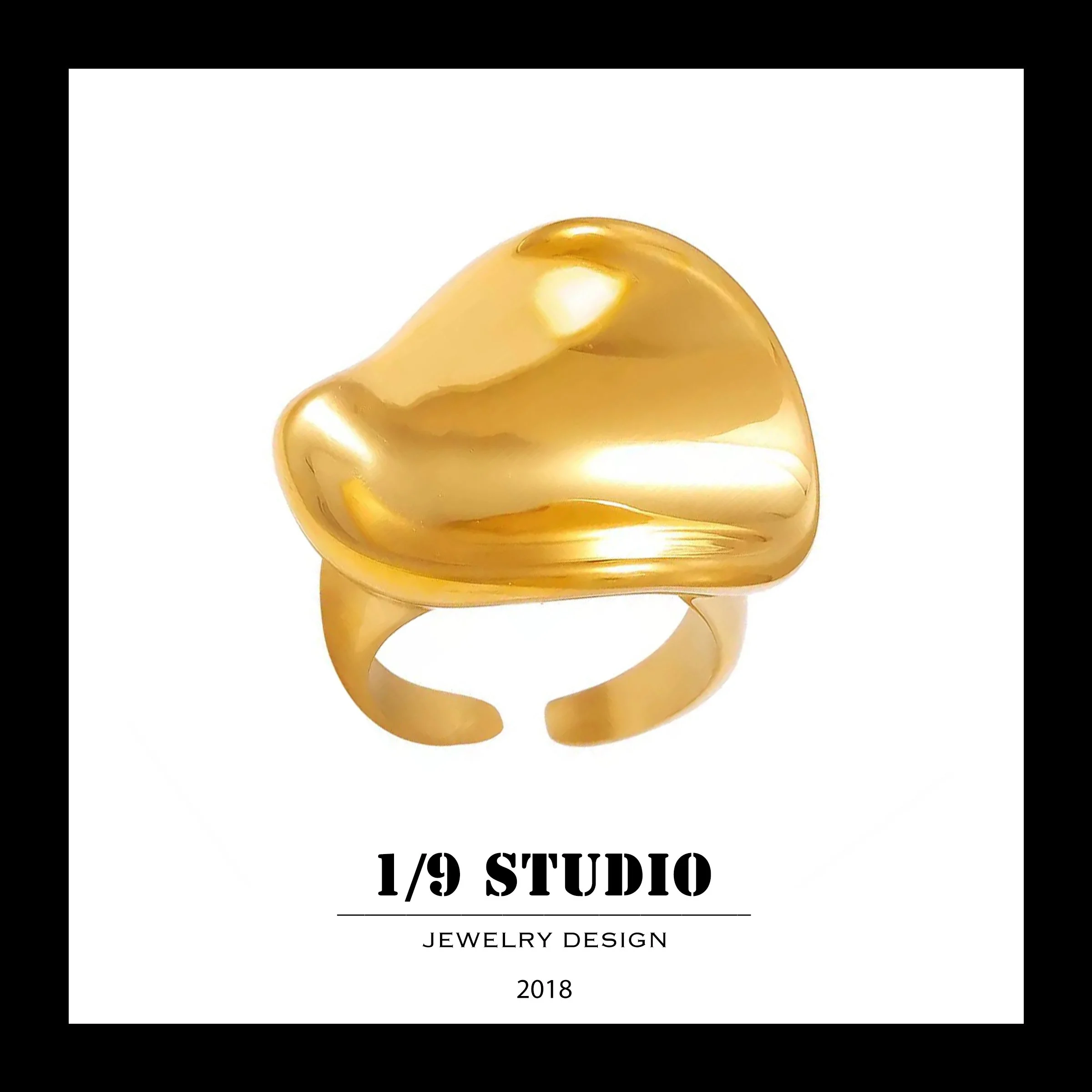 1/9 Studio Gold Filled Adjustable Ring