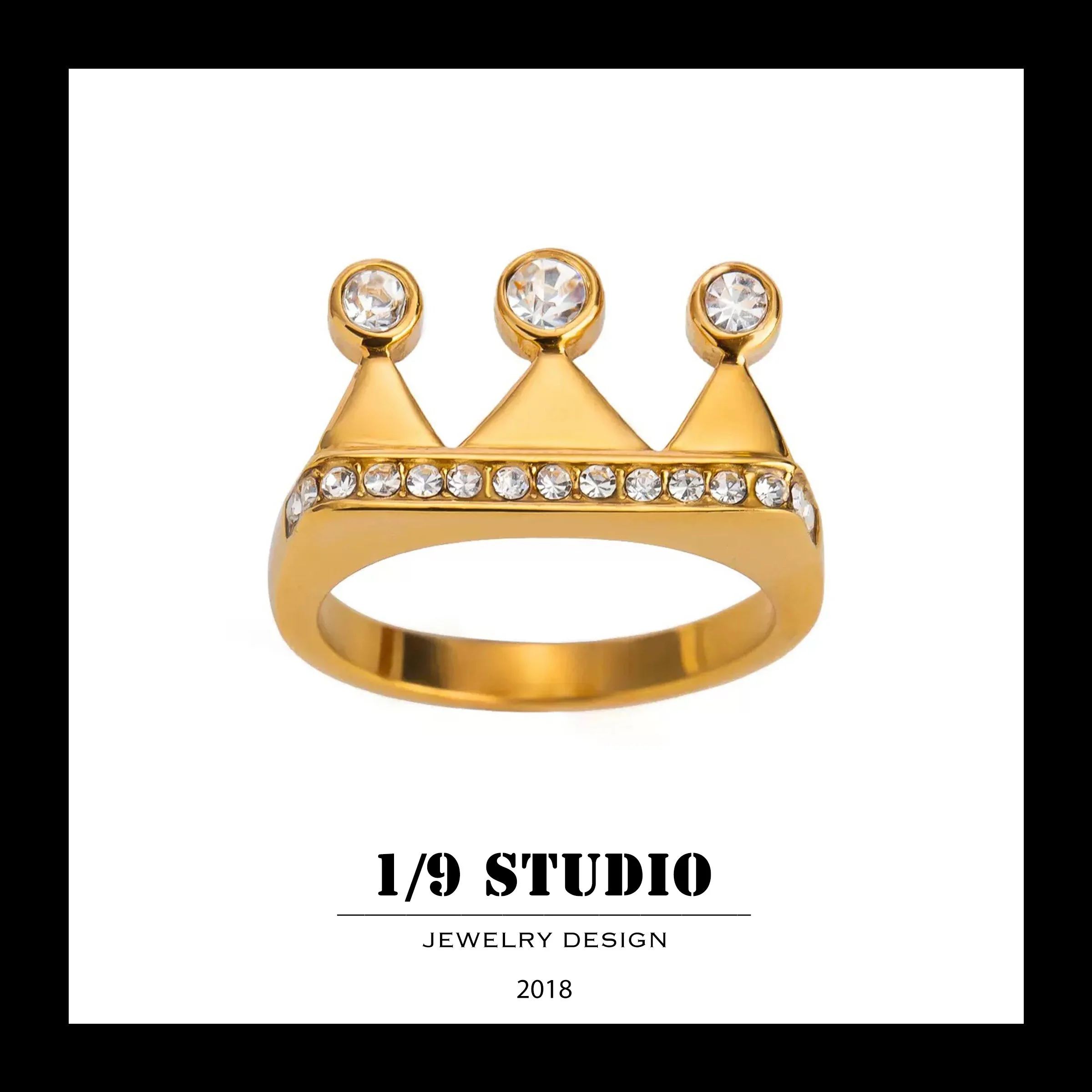 1/9 Studio Gold Filled Adjustable Ring