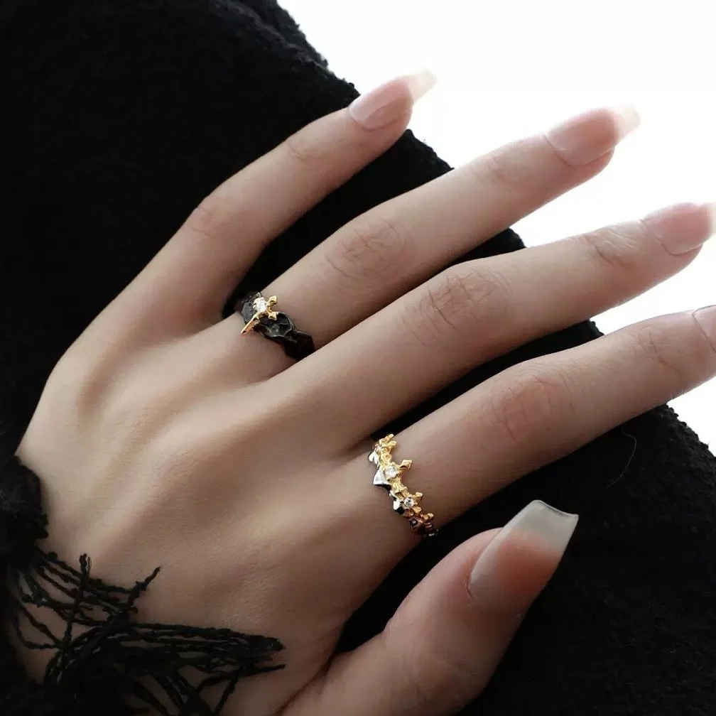 #y2k #y2kjewelry #y2krings #y2kstyle #ring #silverring #goldring #silverandgold