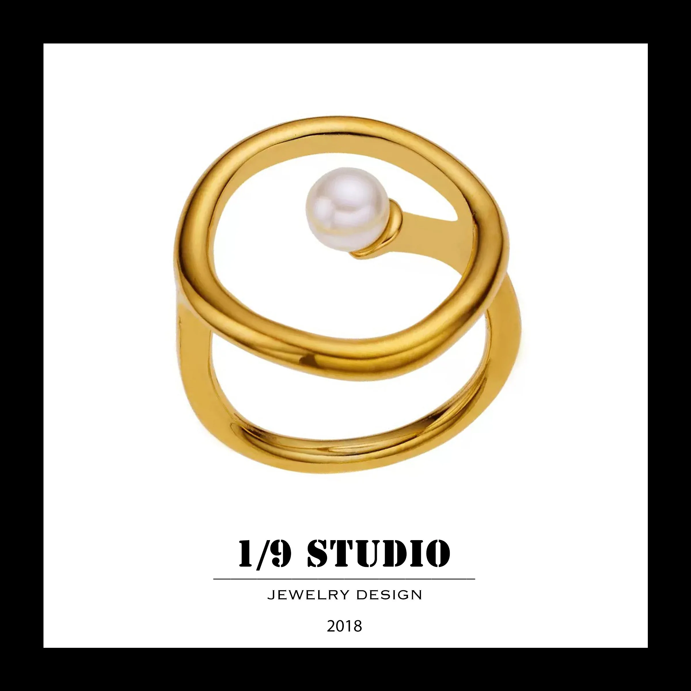 1/9 Studio Gold Filled Adjustable Ring