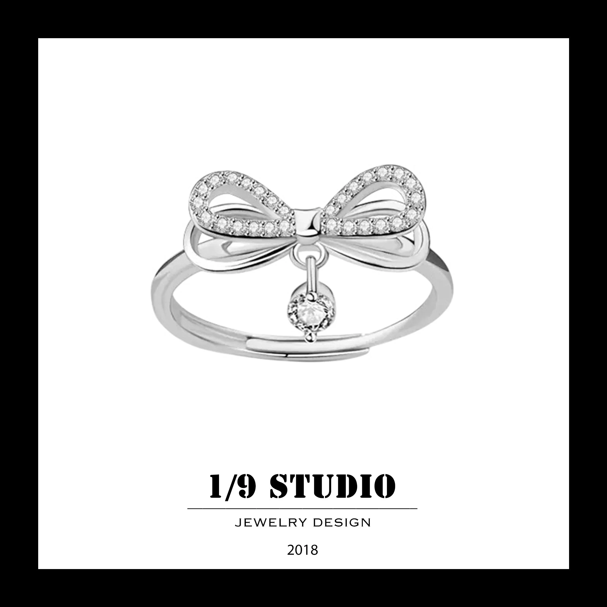 1/9 Studio 925 Sterling Silver Adjustable Ring