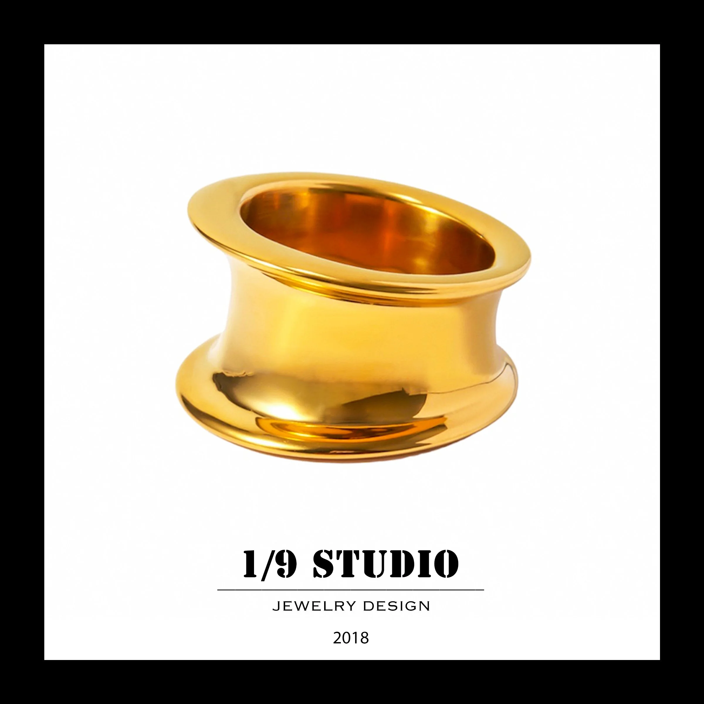 1/9 Studio Gold Filled Adjustable Ring