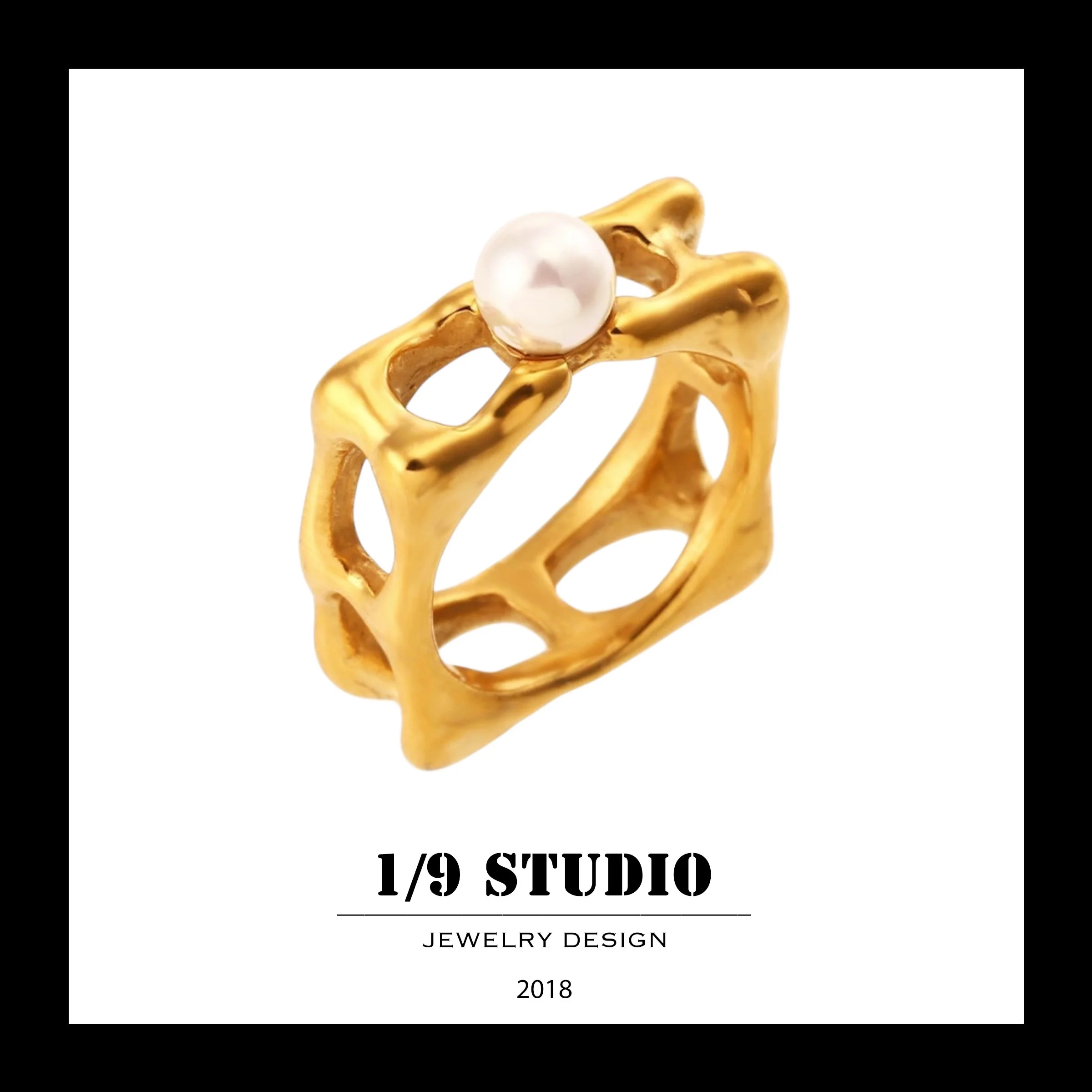 1/9 Studio Gold Filled Adjustable Ring