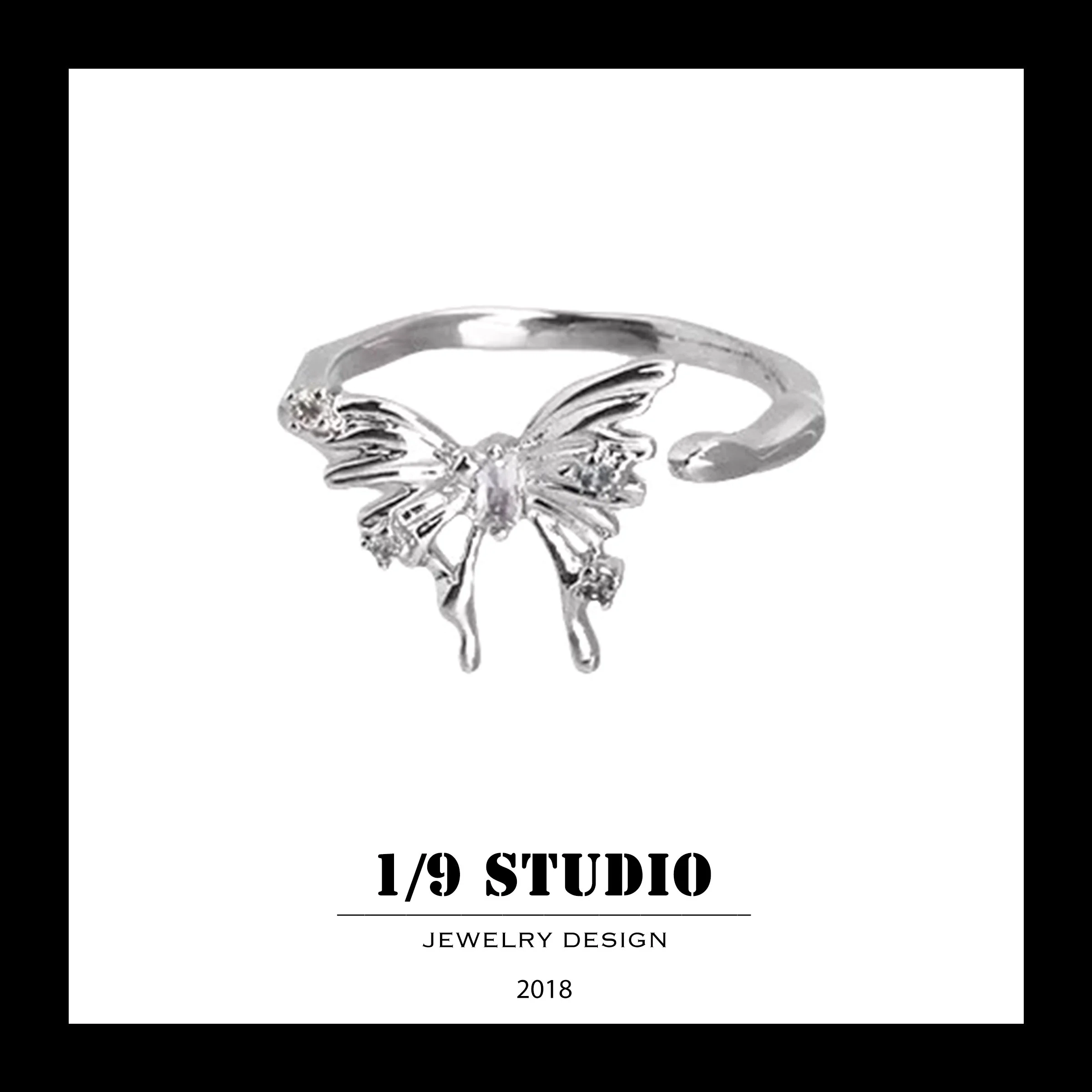 1/9 Studio 925 Sterling Silver Adjustable Ring