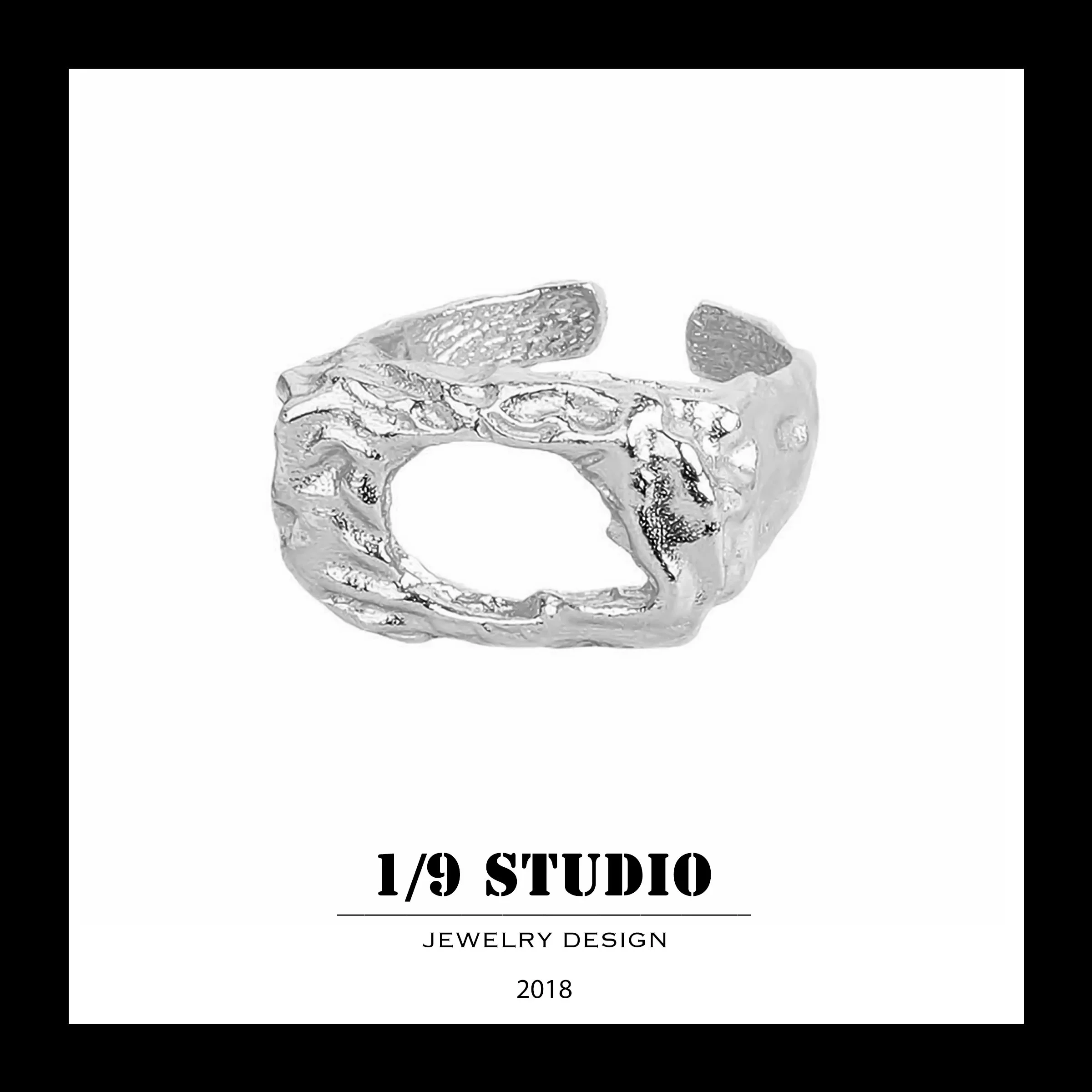 1/9 Studio 925 Sterling Silver Adjustable Ring