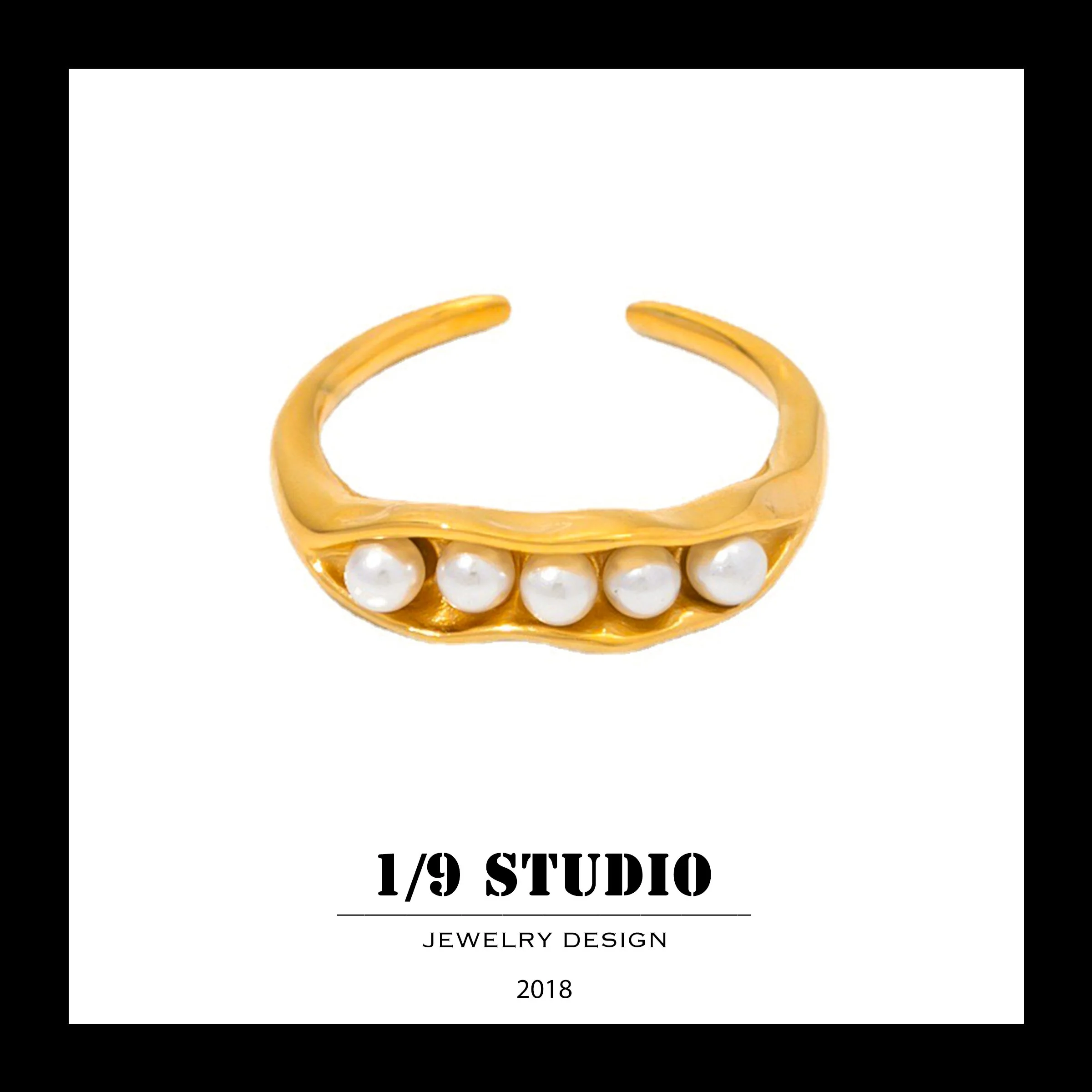 1/9 Studio Gold Filled Adjustable Ring