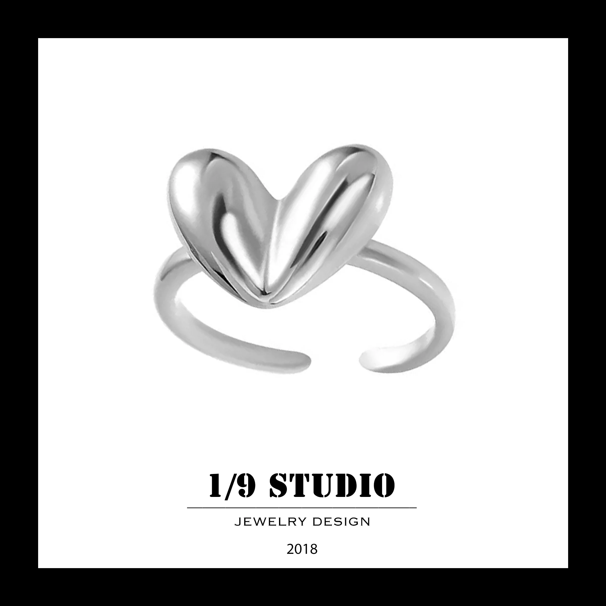 1/9 Studio 925 Sterling Silver Adjustable Ring