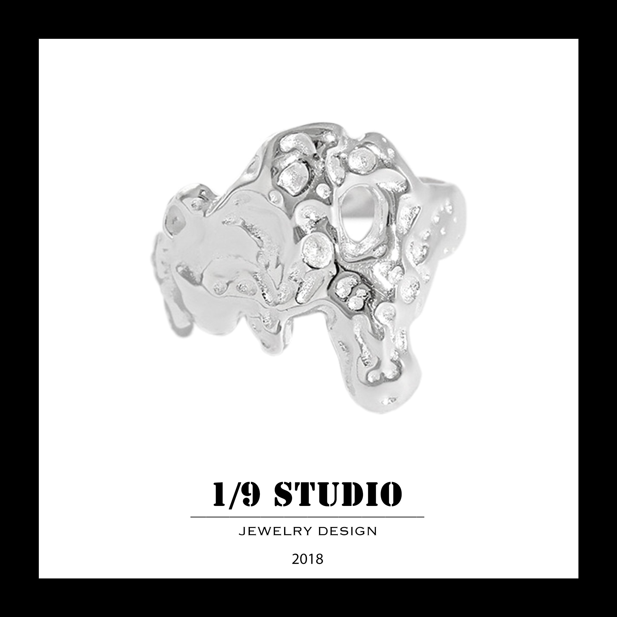 1/9 Studio 925 Sterling Silver Adjustable Ring