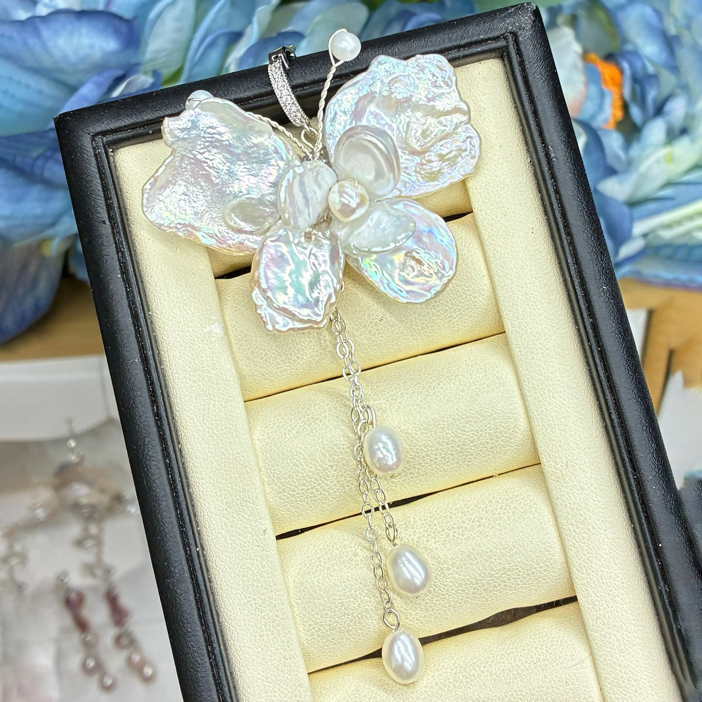 Celestial Wing Handmade Baroque Pearl Necklaces Pendants