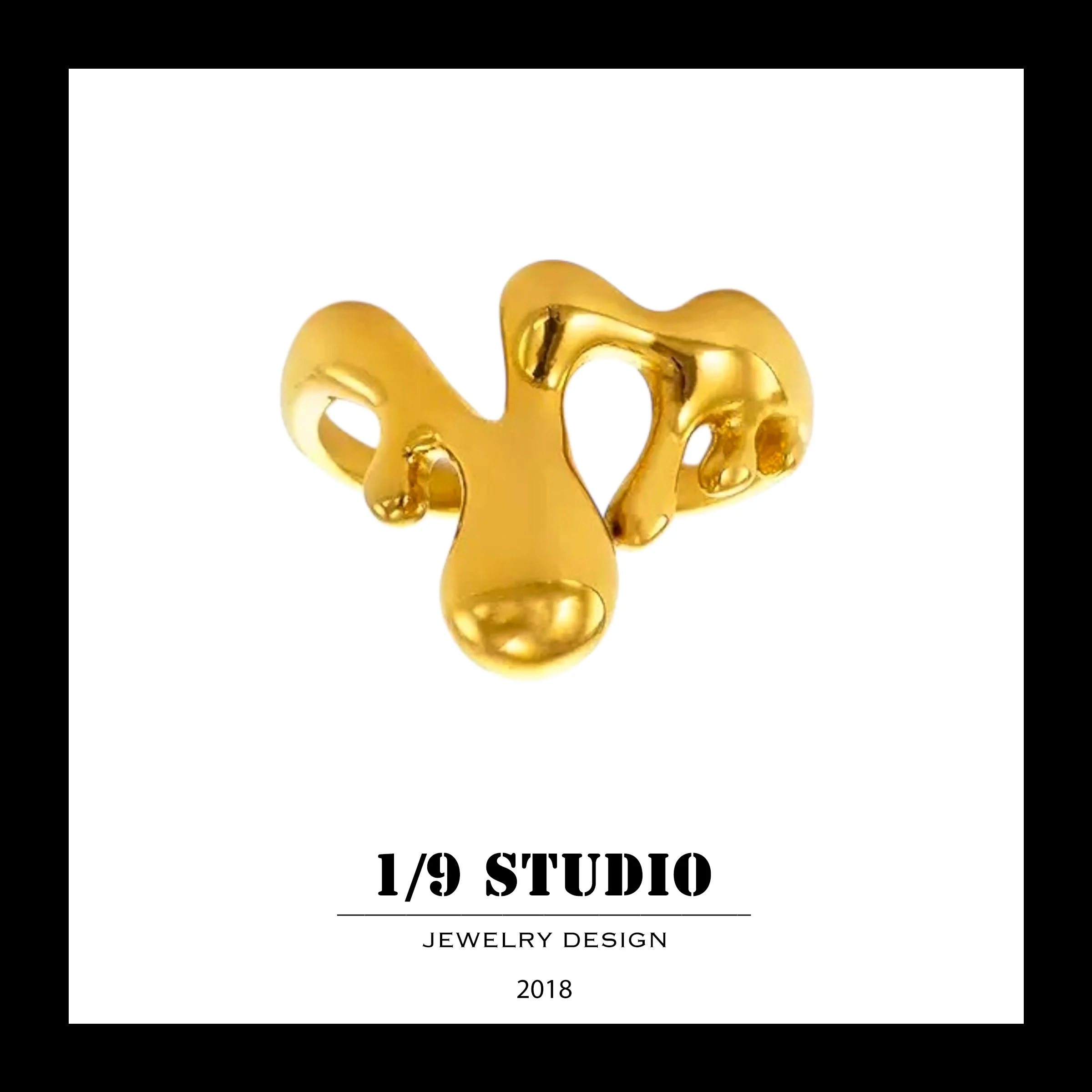 1/9 Studio Gold Filled Adjustable Ring