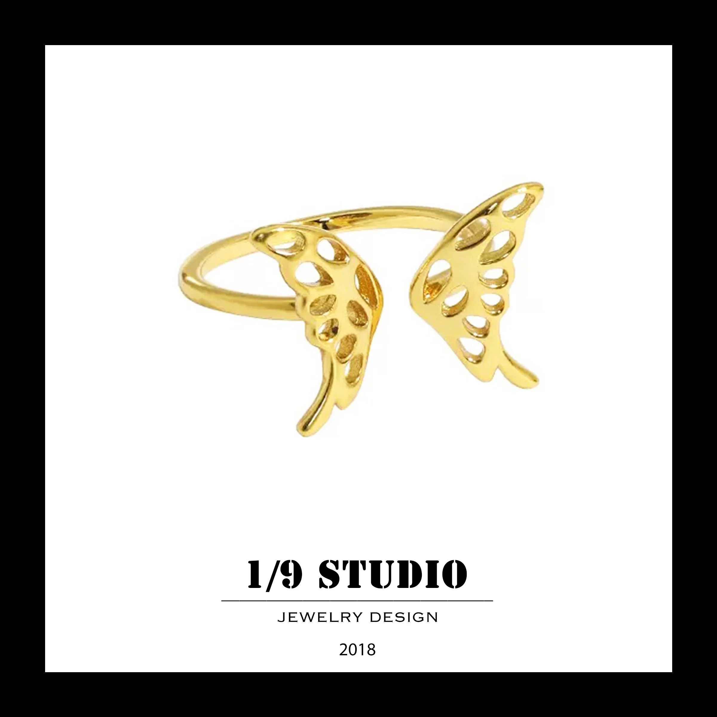 1/9 Studio Gold Filled Adjustable Ring