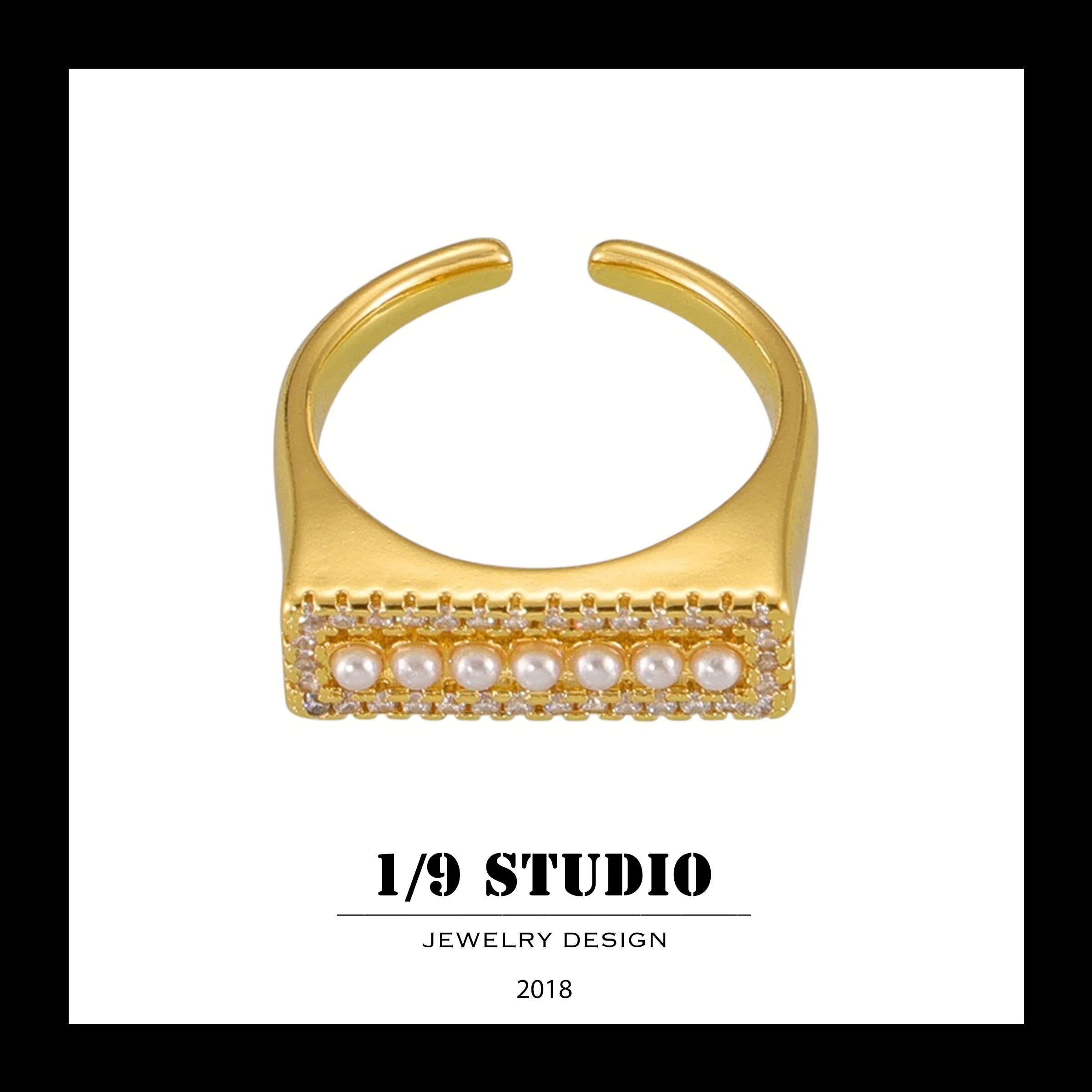 1/9 Studio Gold Filled Adjustable Ring