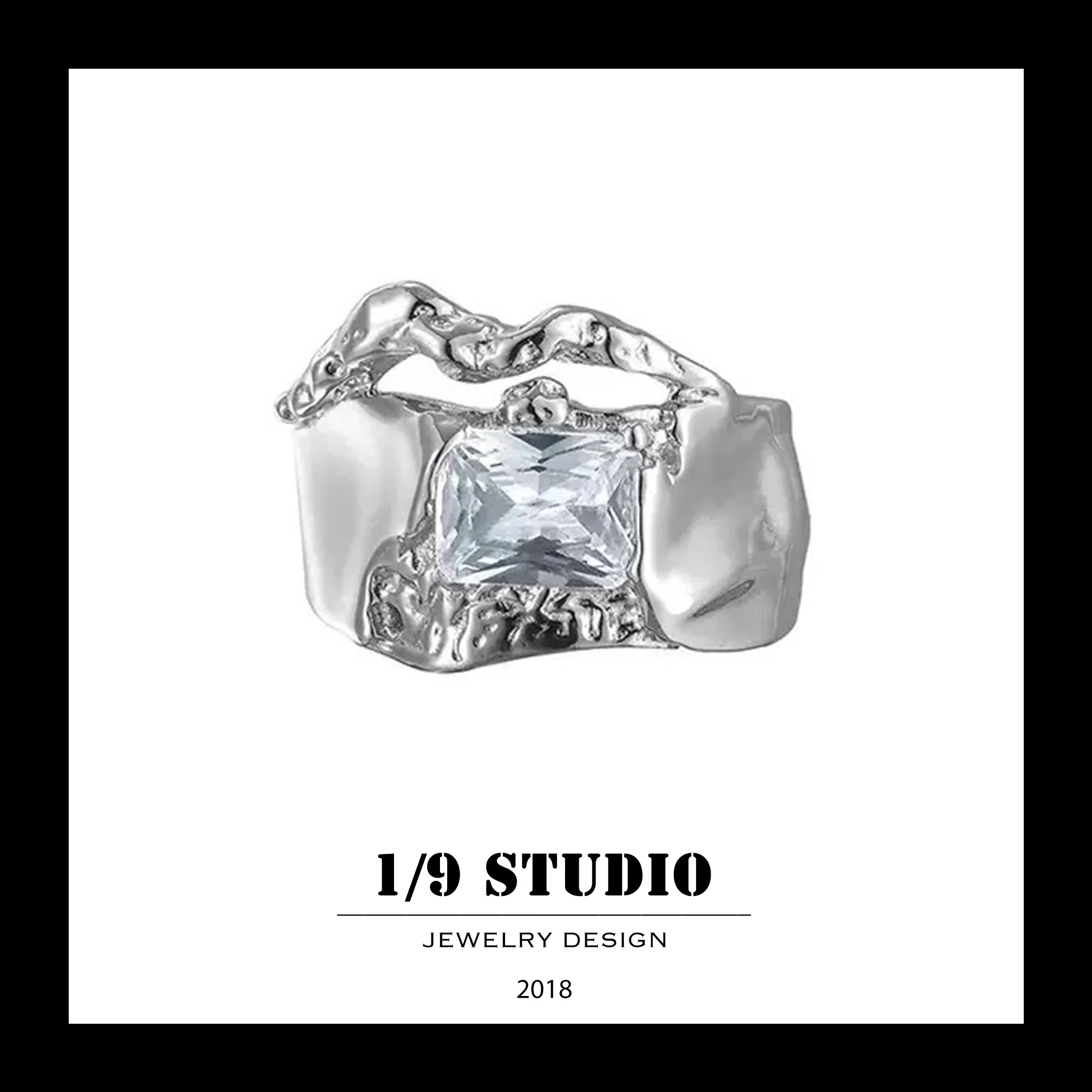 1/9 Studio 925 Sterling Silver Adjustable Ring