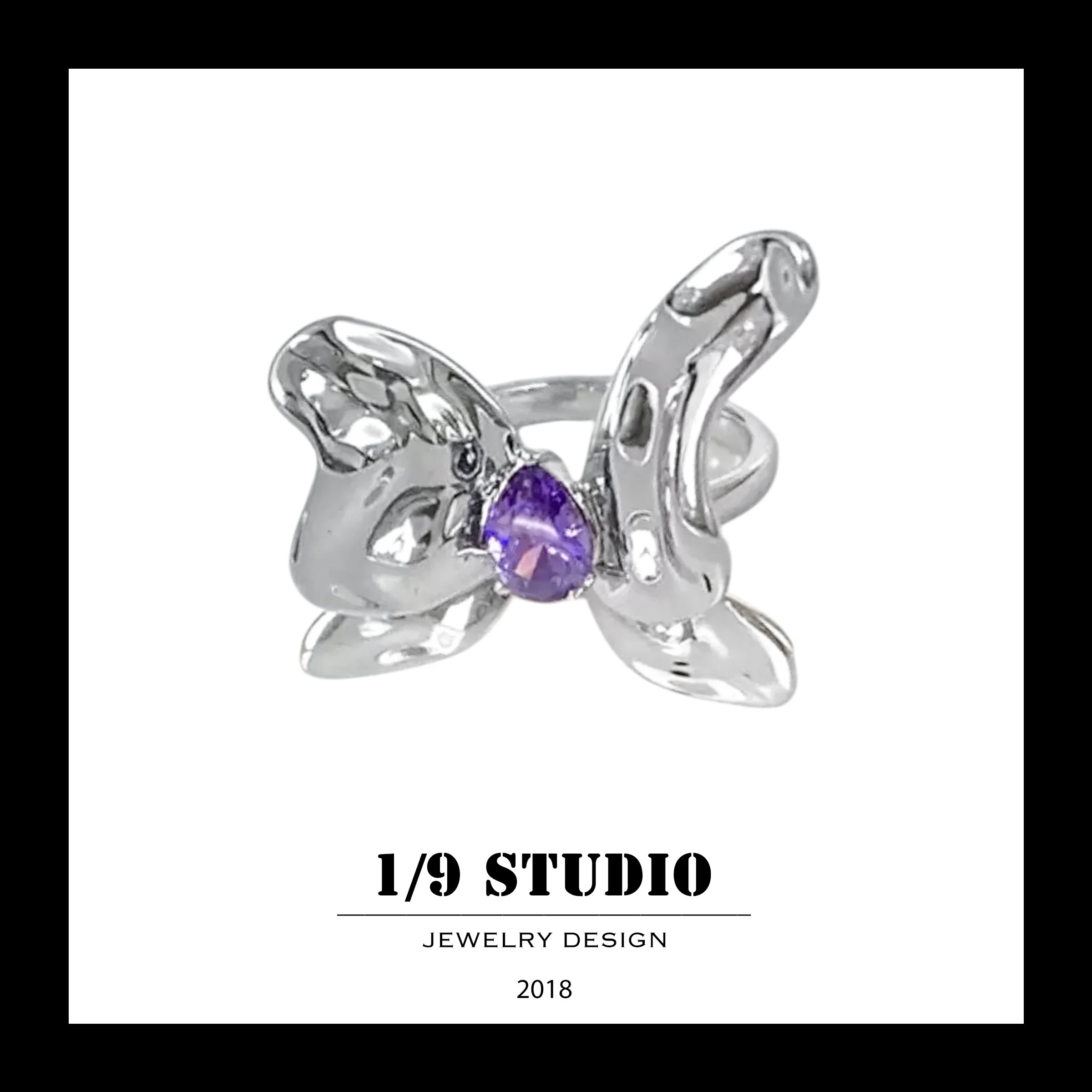 1/9 Studio 925 Sterling Silver Adjustable Ring