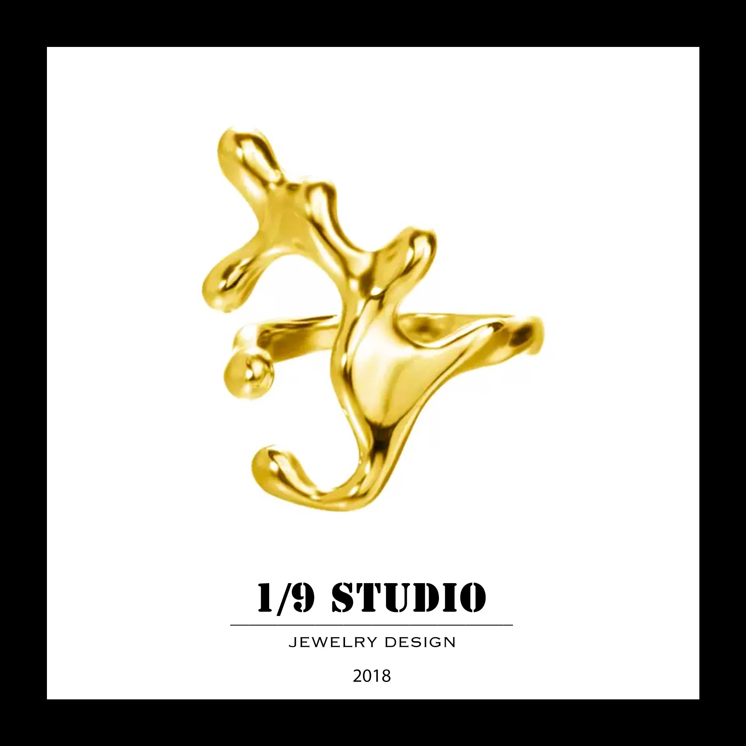 1/9 Studio Gold Filled Adjustable Ring