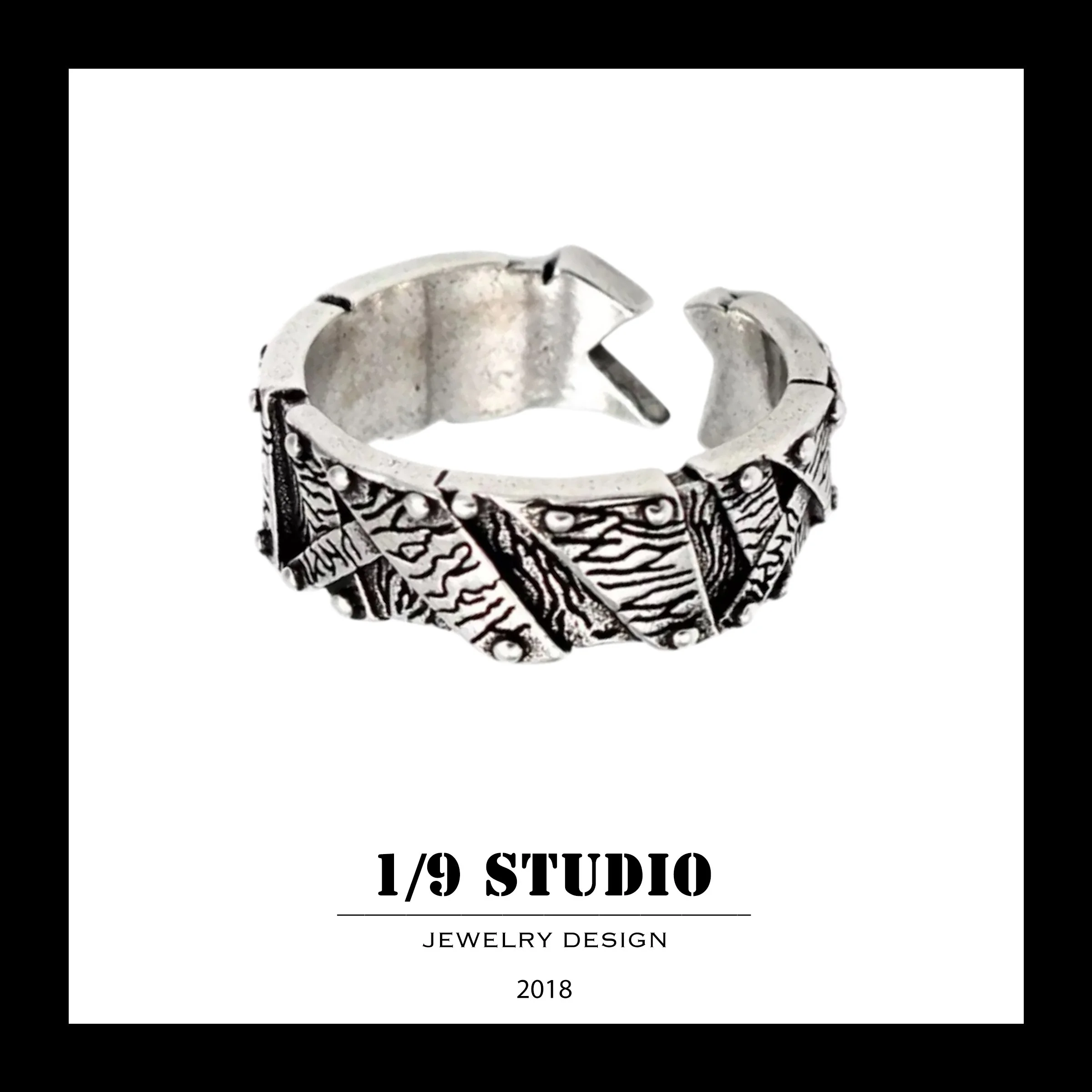 1/9 Studio 925 Sterling Silver Adjustable Ring
