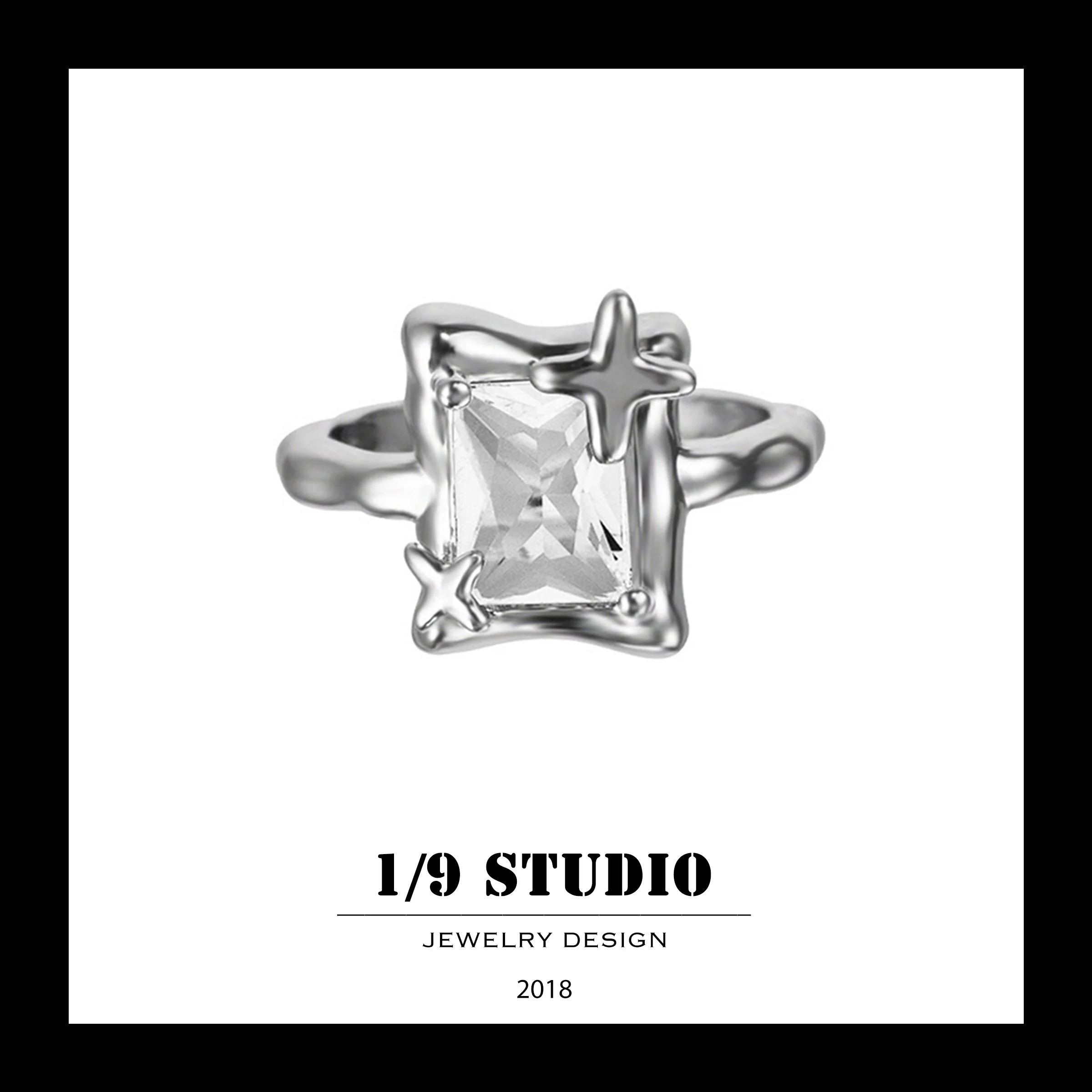 1/9 Studio 925 Sterling Silver Adjustable Ring