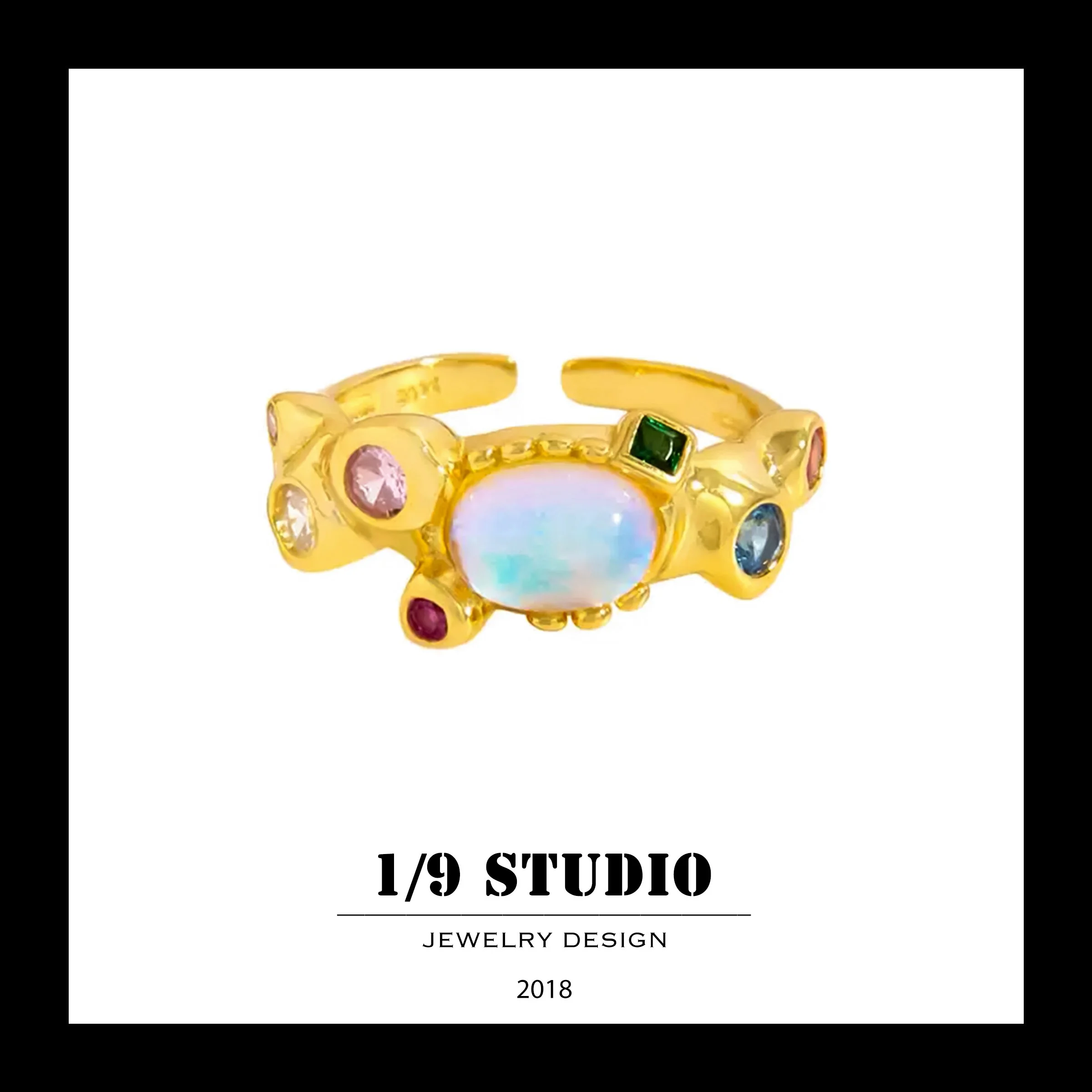1/9 Studio Gold Filled Adjustable Ring