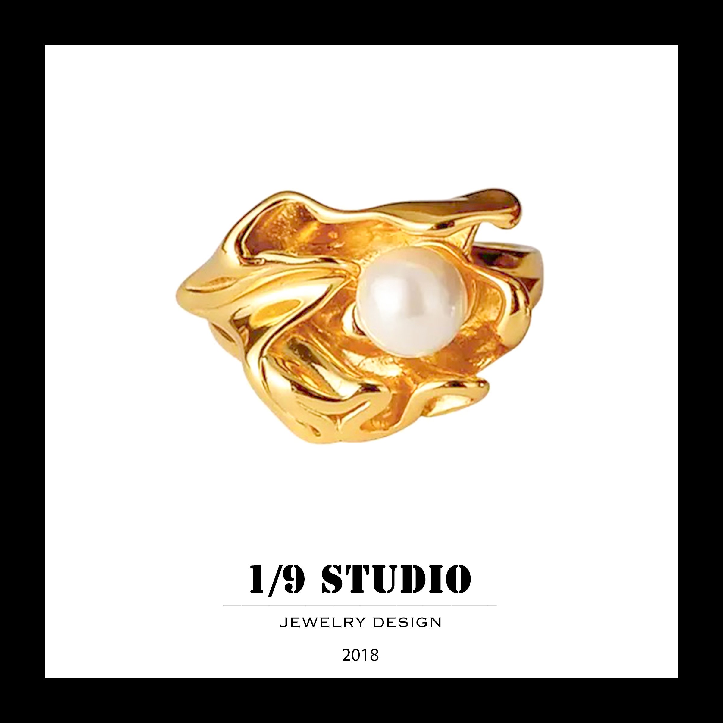 1/9 Studio Gold Filled Adjustable Ring